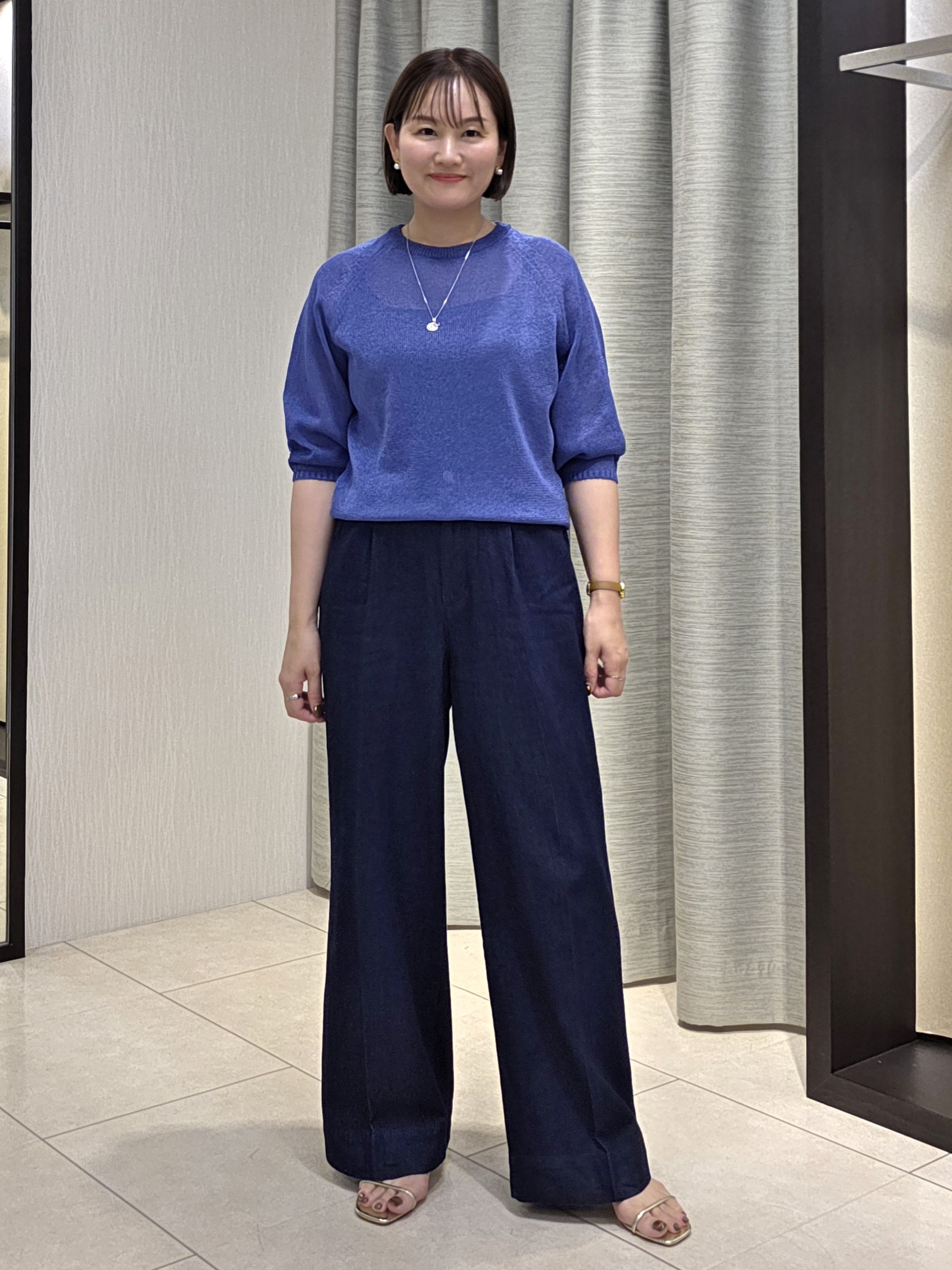 naokoさんの「UNTITLED｜【洗える/ゆったり】クルーネックドライニット」を使ったコーディネート