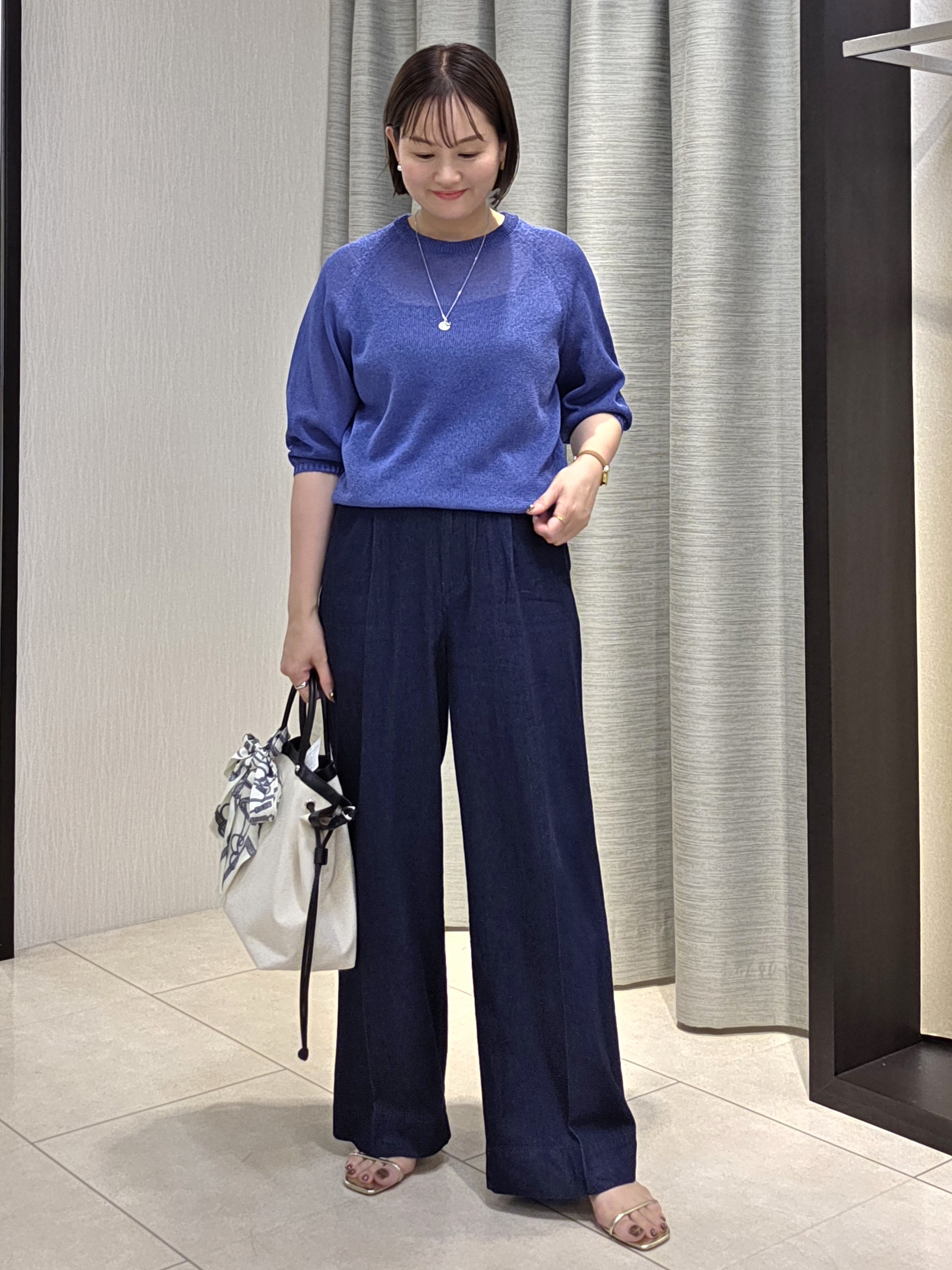 naokoさんの「UNTITLED｜【洗える/ゆったり】クルーネックドライニット」を使ったコーディネート