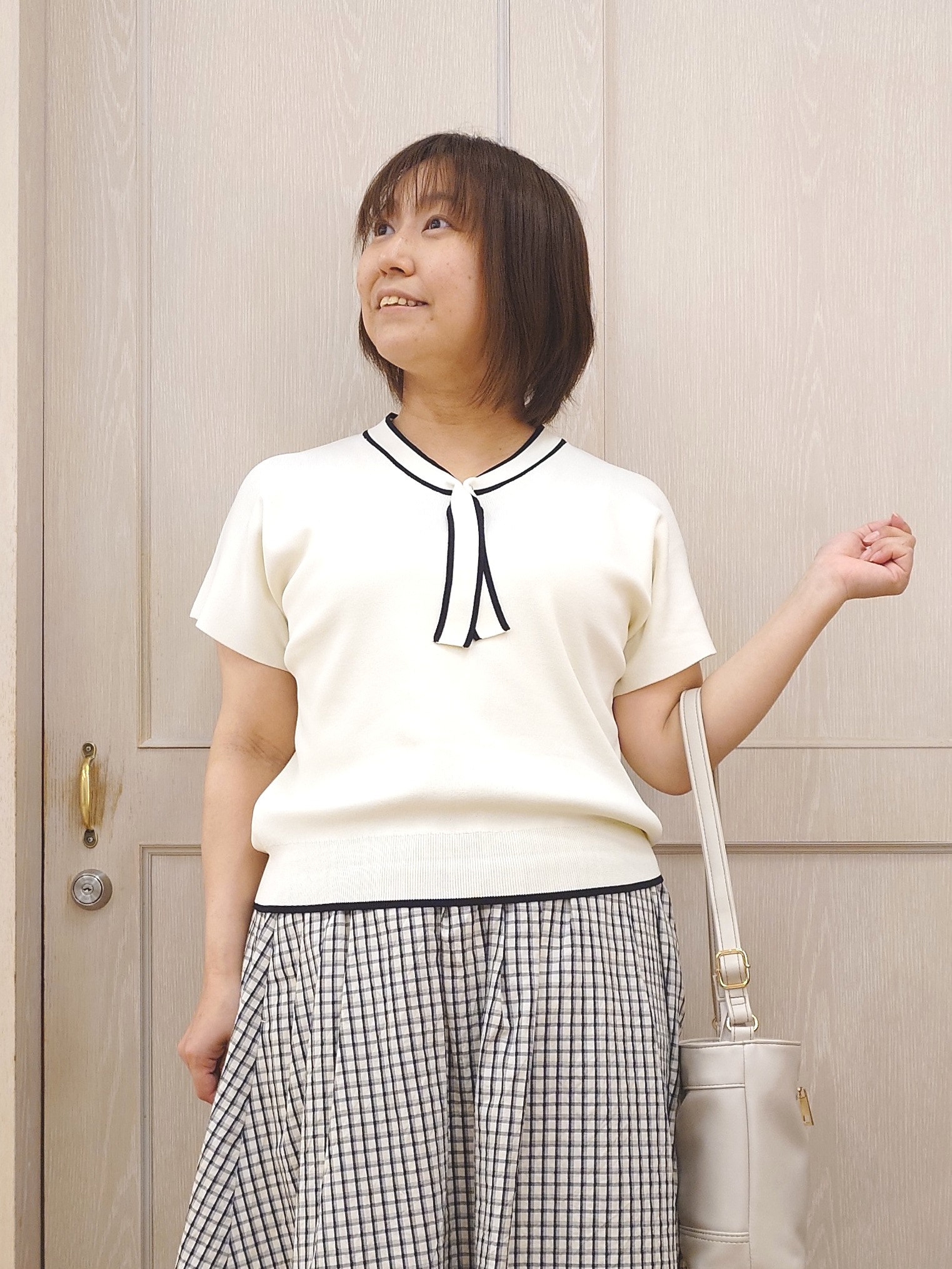 とろろさんの「SHOO･LA･RUE｜【UV/S-LL】着ごこちなめらか カノコ編みカーディガン」を使ったコーディネート