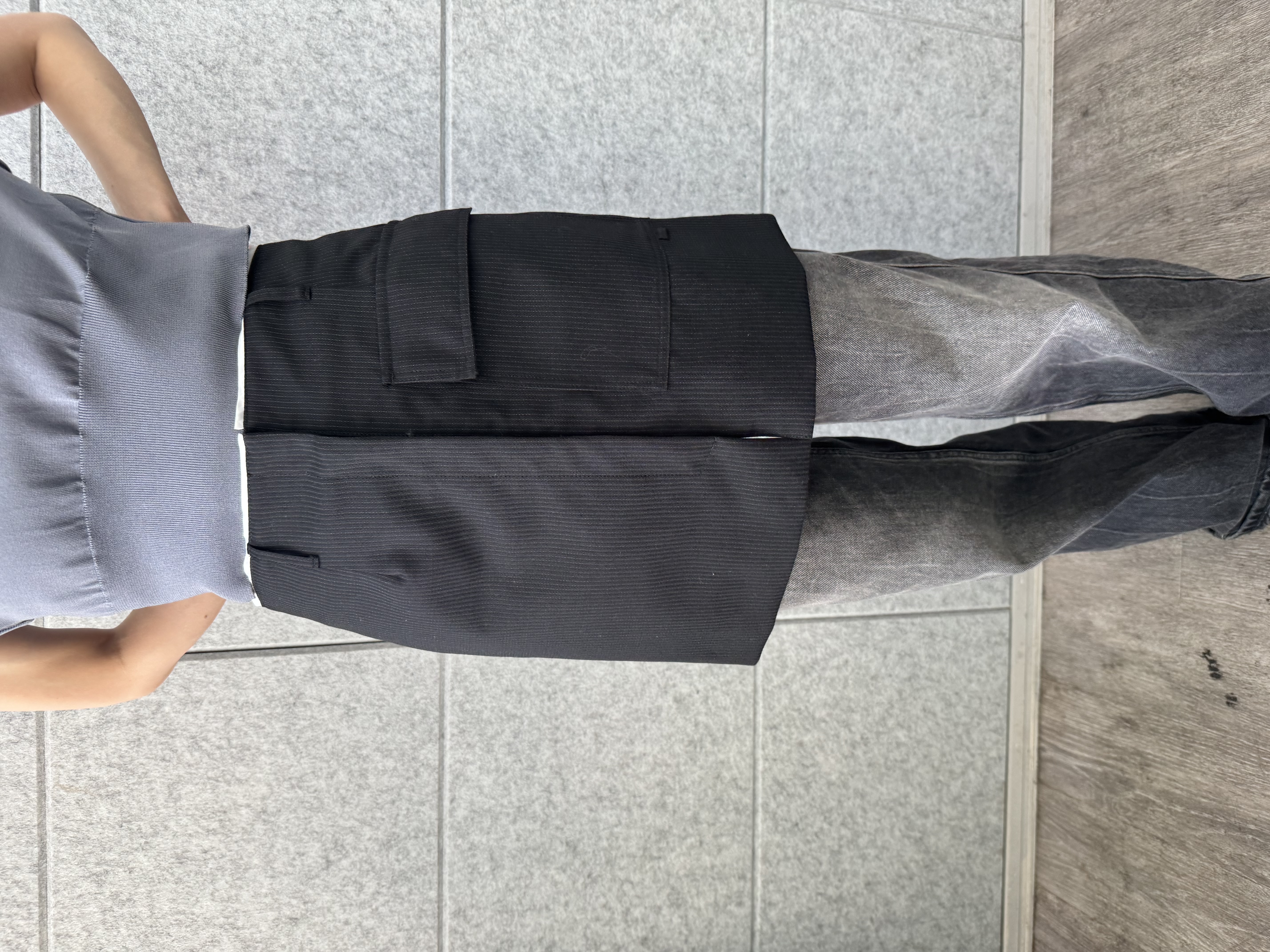 designer yukaさんの「CODE A｜stripe mini skirt」を使ったコーディネート