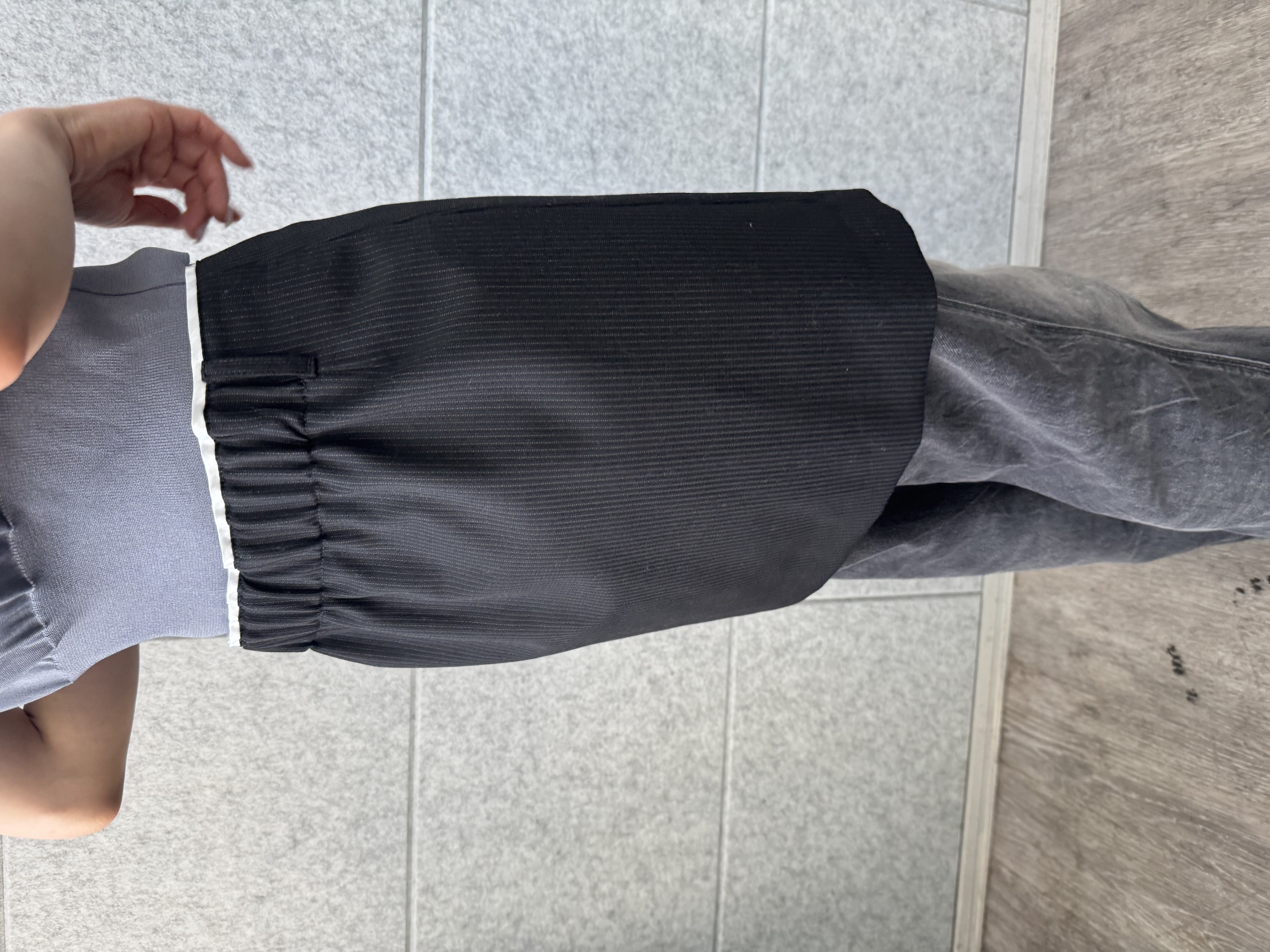 designer yukaさんの「CODE A｜stripe mini skirt」を使ったコーディネート