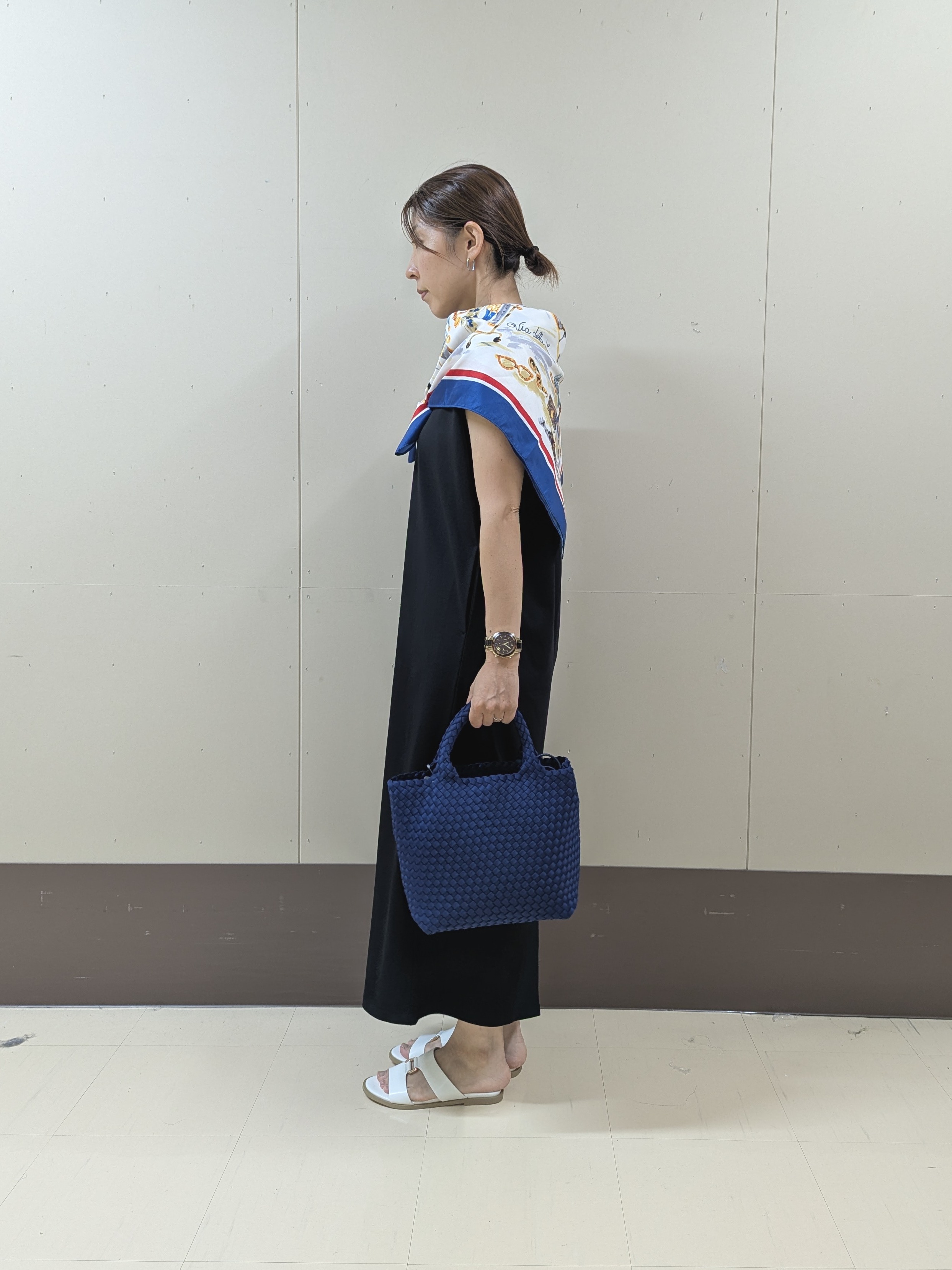 sachiさんの「UNTITLED｜トルソープリントスカーフ」を使ったコーディネート