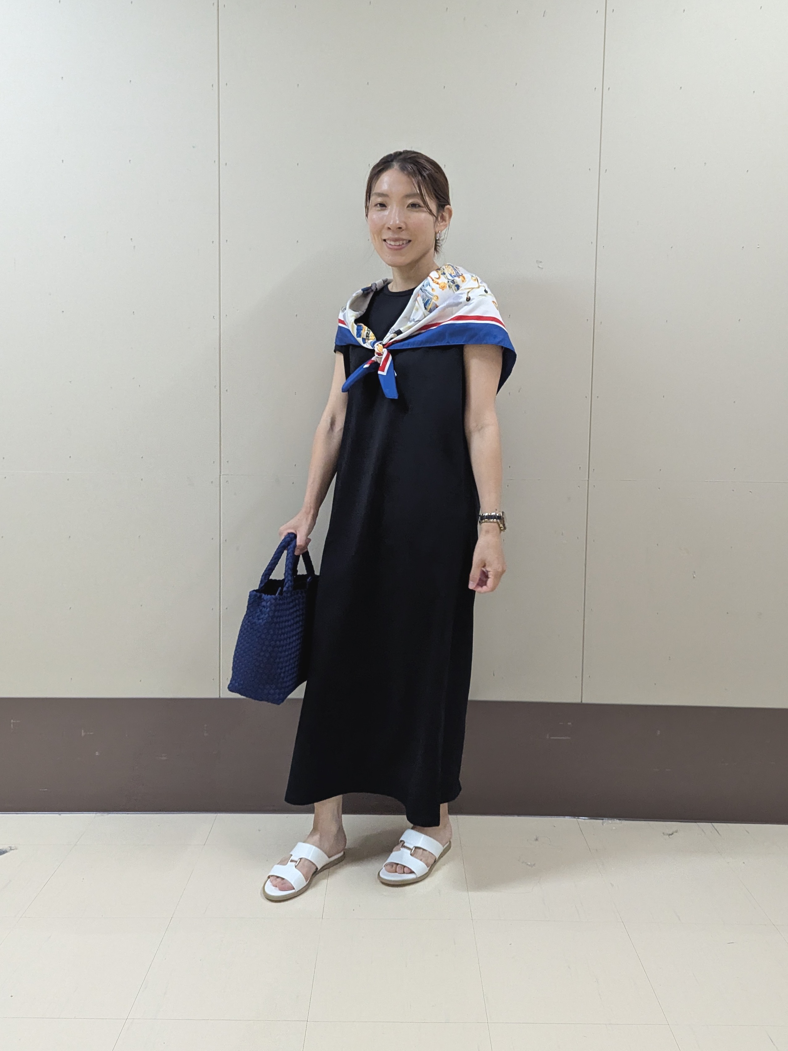 sachiさんの「UNTITLED｜トルソープリントスカーフ」を使ったコーディネート