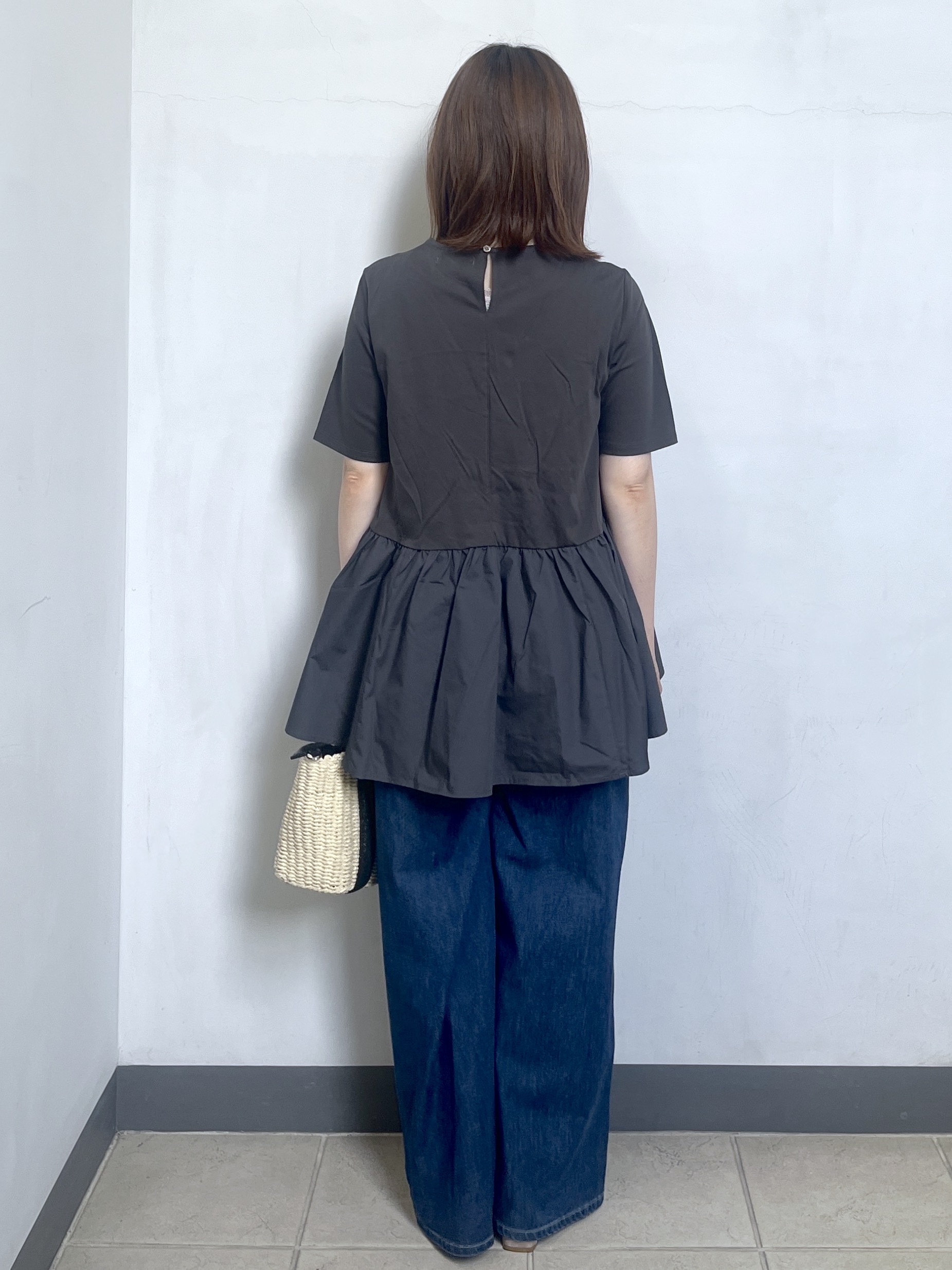 mikiさんの「OPAQUE.CLIP｜ペプラムドッキングカットソー【洗濯機OK】」を使ったコーディネート