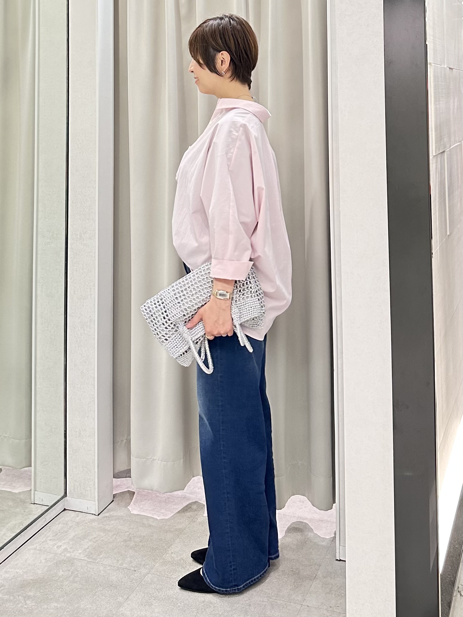 みなこさんの「UNTITLED｜【新色追加/人気デニム】MAKE&times;DENIM WIDE」を使ったコーディネート