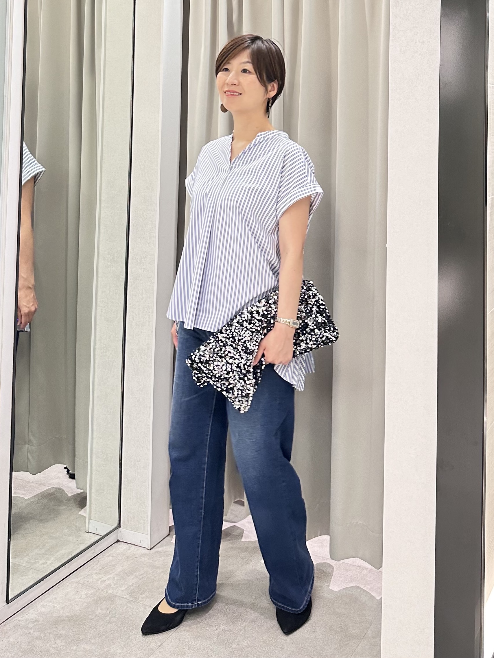 みなこさんの「UNTITLED｜【新色追加/人気デニム】MAKE&times;DENIM WIDE」を使ったコーディネート