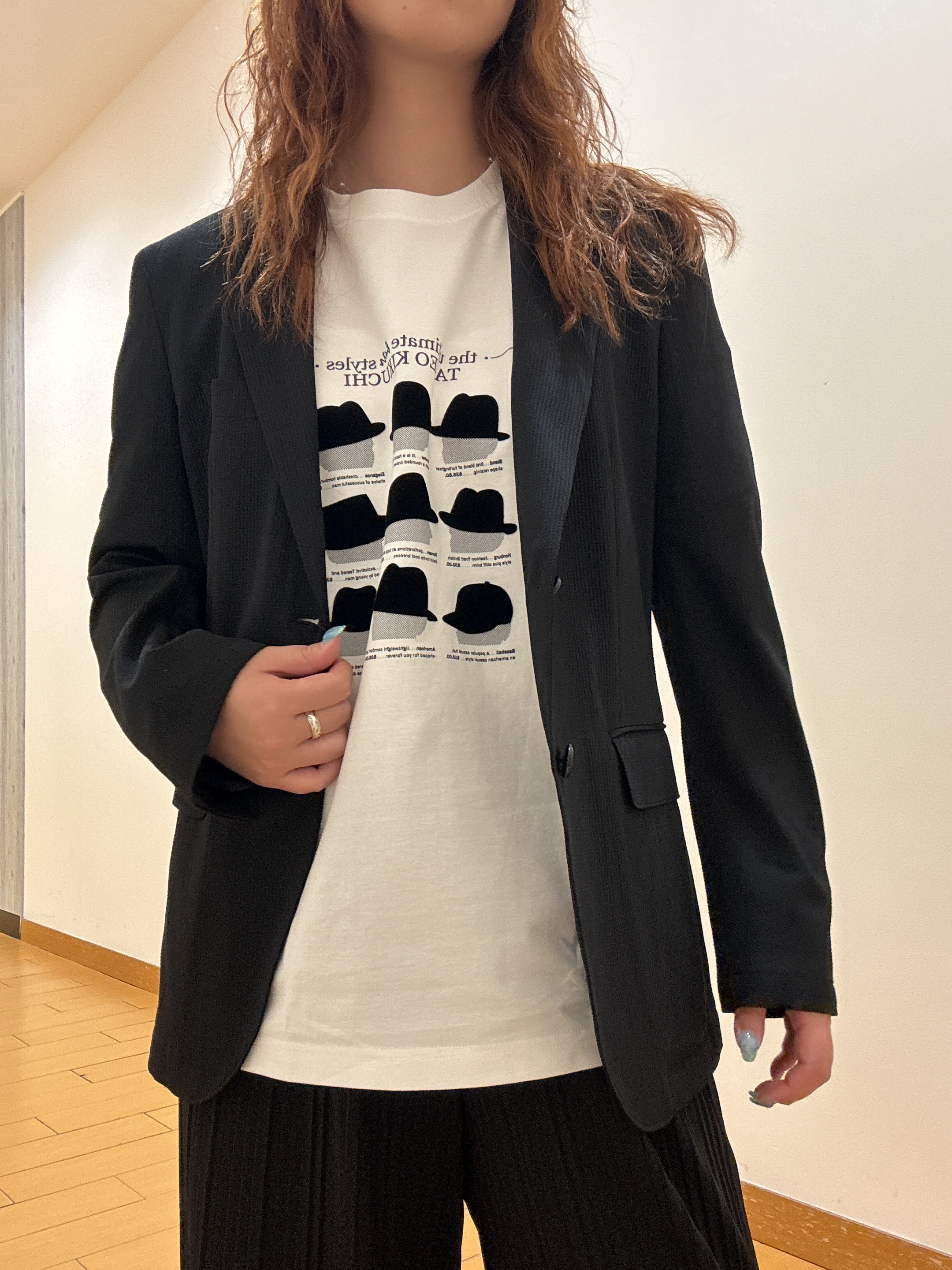 ヒナさんの「TAKEO KIKUCHI｜【BOWLER HAT LABEL】クールデオドラントジャージ ハットスタイルス 半袖Tシャツ」を使ったコーディネート