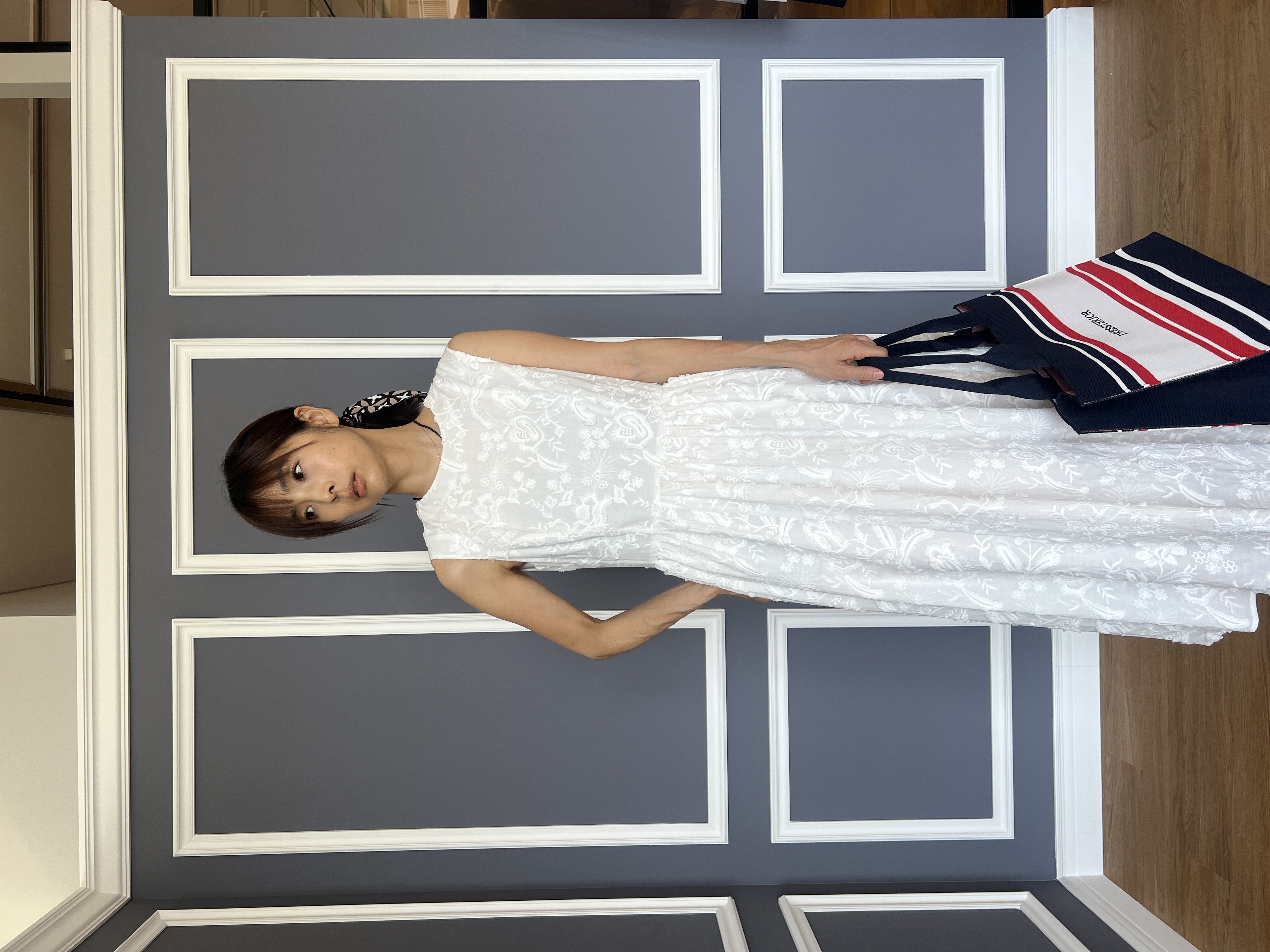 misaさんの「DRESSTERIOR｜【otonaMUSE5月号掲載】ボーダーニットラージトート」を使ったコーディネート