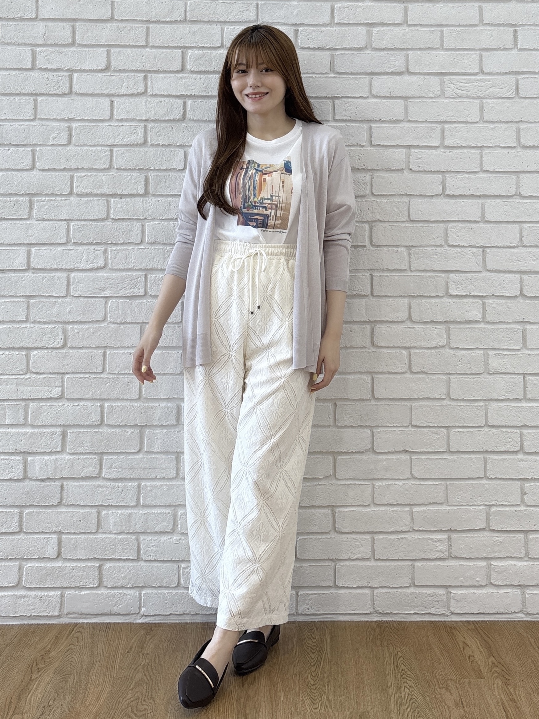sayaさんの「grove｜【UVカット】ベーシックロングカーディガン」を使ったコーディネート