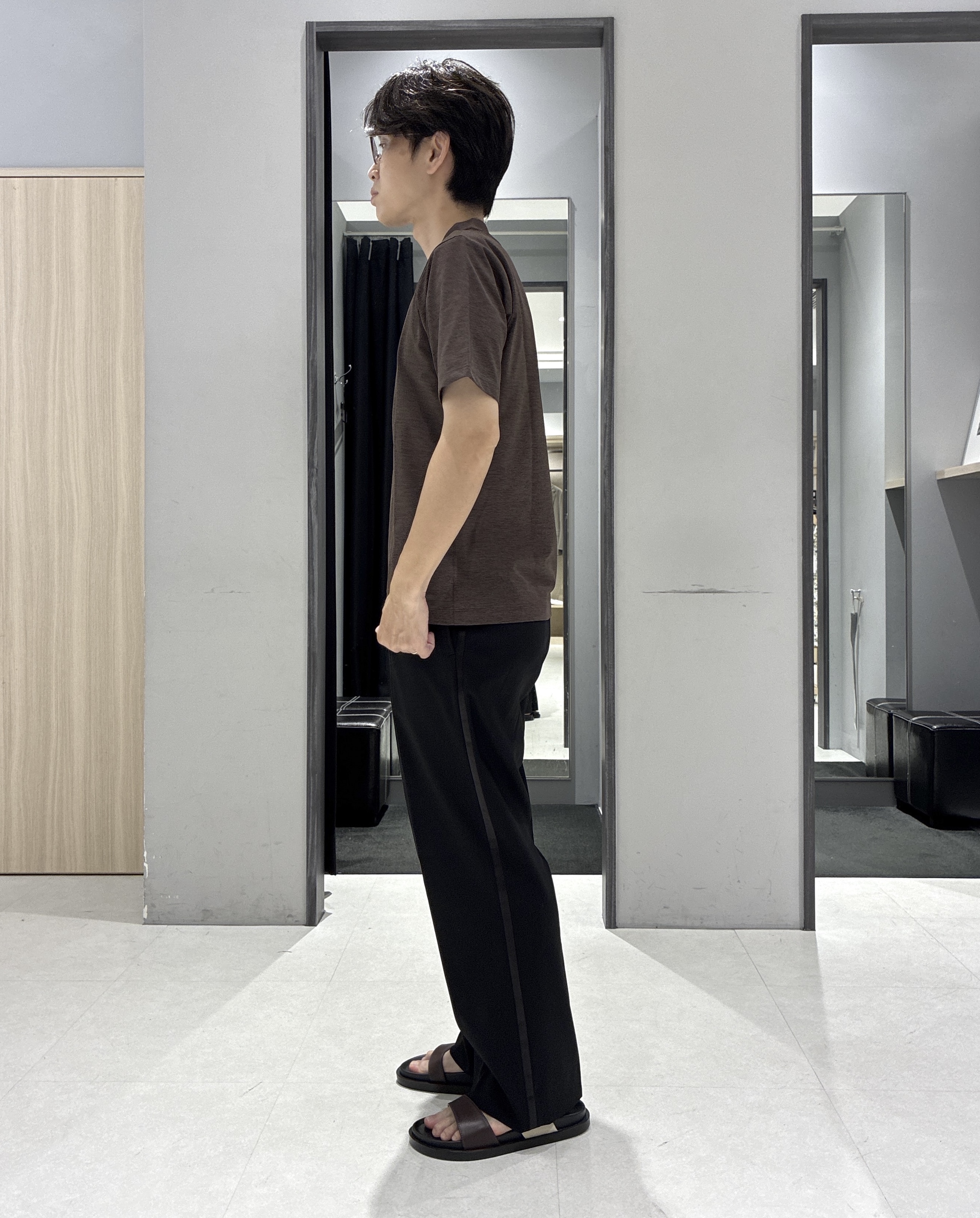 わいずみさんの「TAKEO KIKUCHI｜【接触冷感】アイスクリアコットン ワンポイント ポロシャツ」を使ったコーディネート
