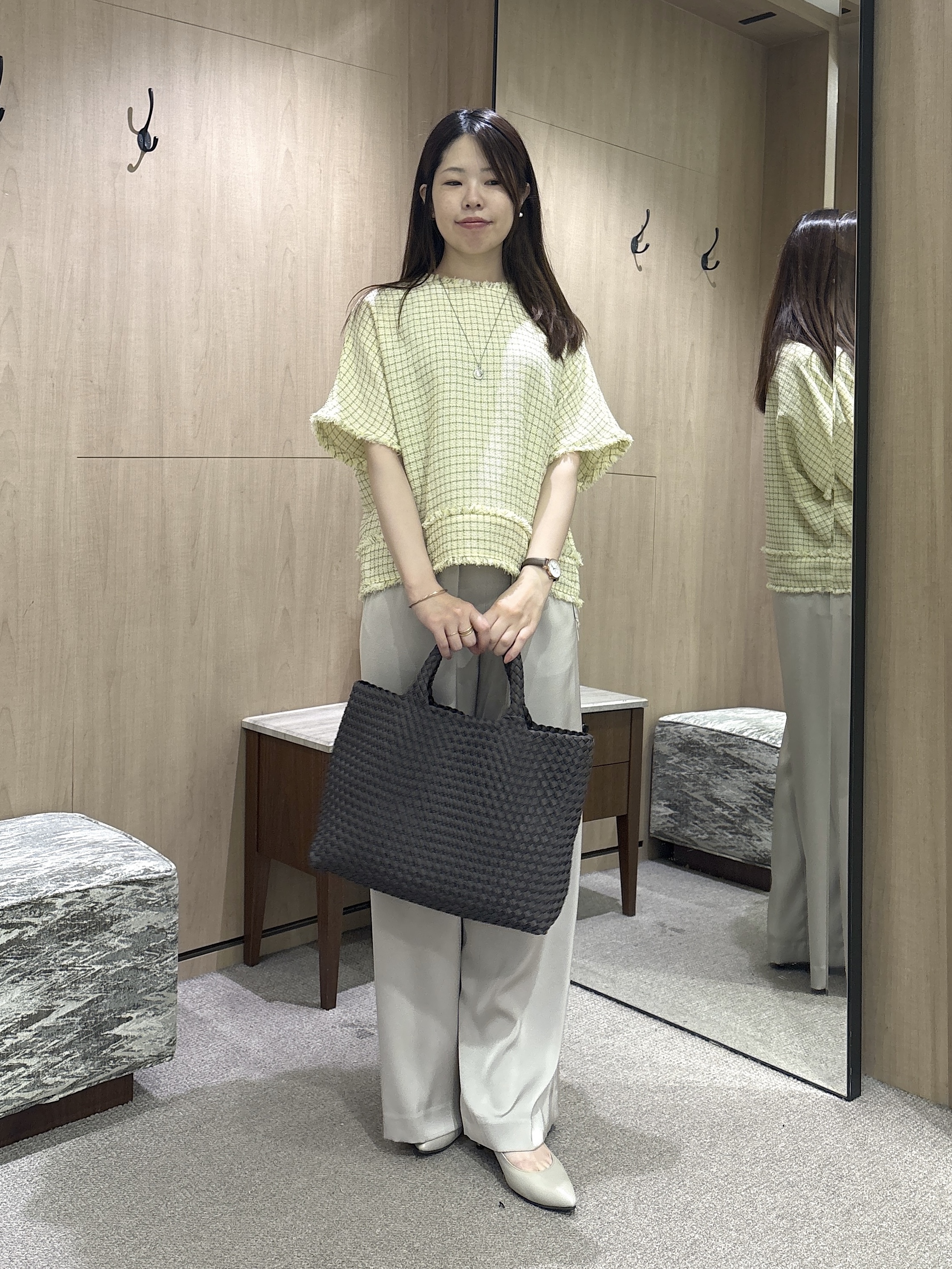 asamiさんの「UNTITLED｜◆ファンシーツイードブラウス」を使ったコーディネート