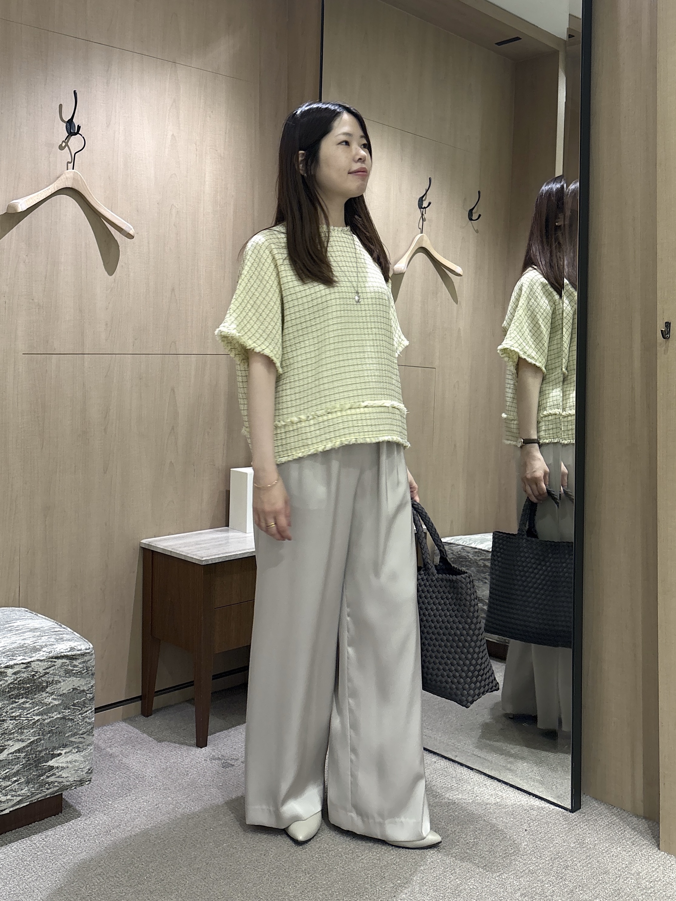 asamiさんの「UNTITLED｜◆ファンシーツイードブラウス」を使ったコーディネート
