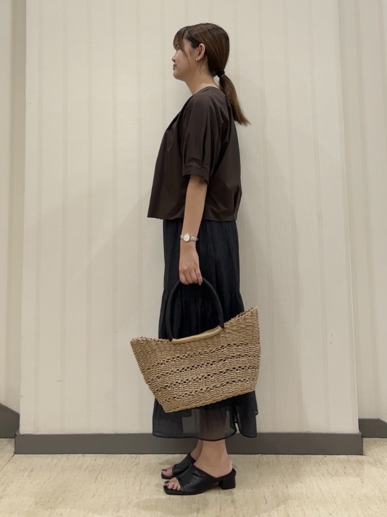 ちひさんの「INDIVI｜【透かし編み】ペーパーヤーン バスケットバッグ」を使ったコーディネート
