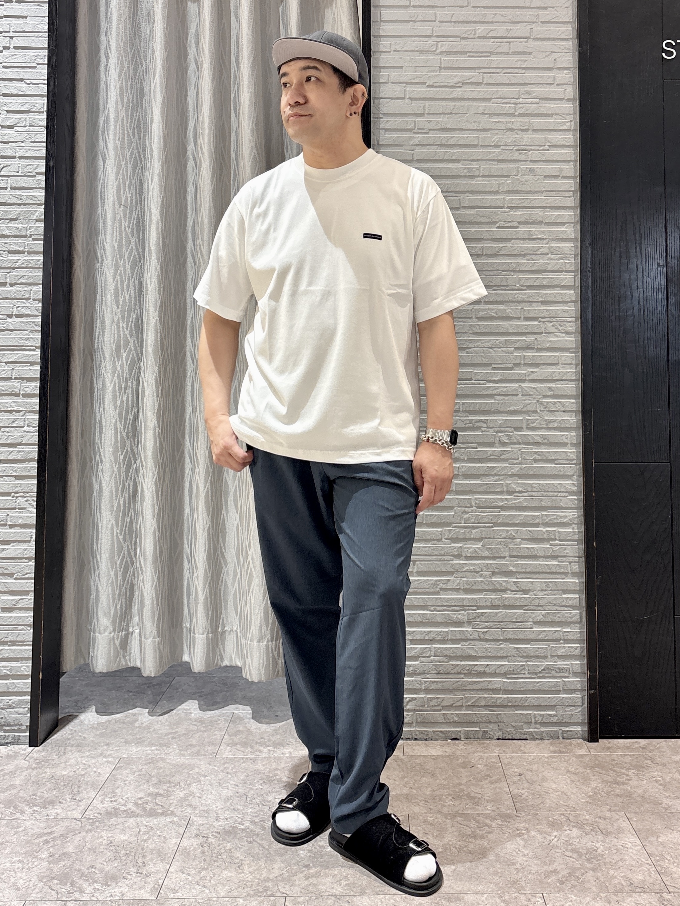 Pーyamaさんの「THE SHOP TK｜【吸水速乾／防シワ／マシンウォッシャブル】ハイドロクール 半袖シャツ」を使ったコーディネート