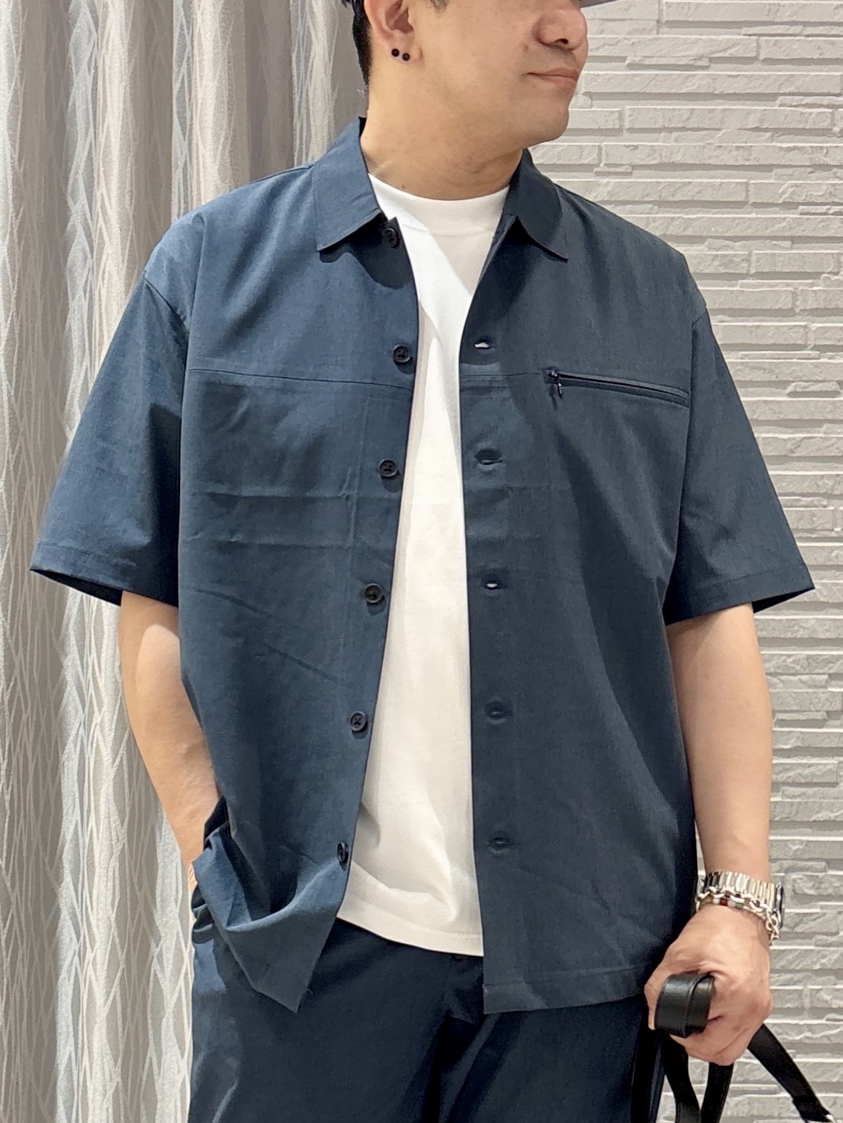 Pーyamaさんの「THE SHOP TK｜【吸水速乾／防シワ／マシンウォッシャブル】ハイドロクール 半袖シャツ」を使ったコーディネート