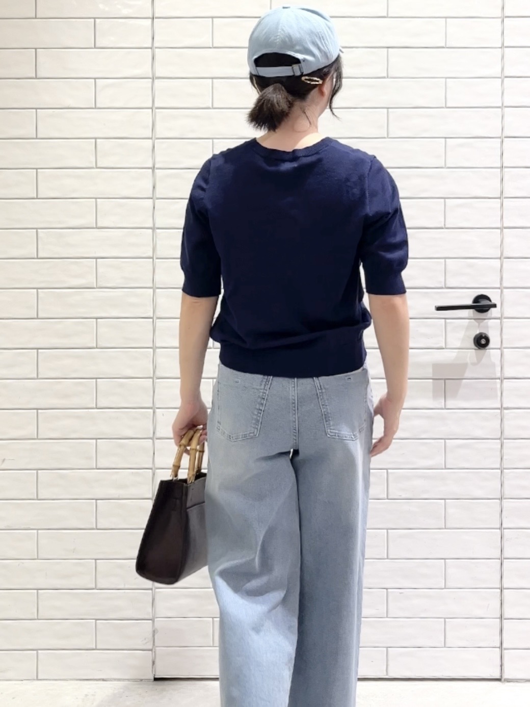 しおりさんの「OPAQUE.CLIP｜ロゴジャカードニット【洗濯機OK】」を使ったコーディネート