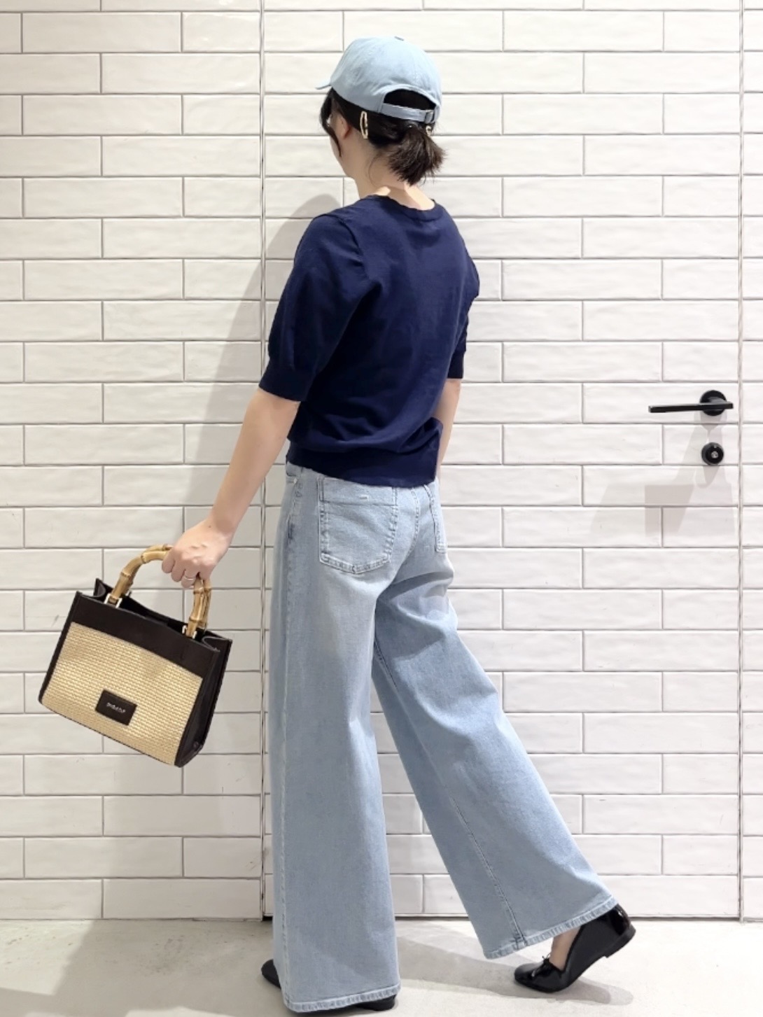 しおりさんの「OPAQUE.CLIP｜ロゴジャカードニット【洗濯機OK】」を使ったコーディネート