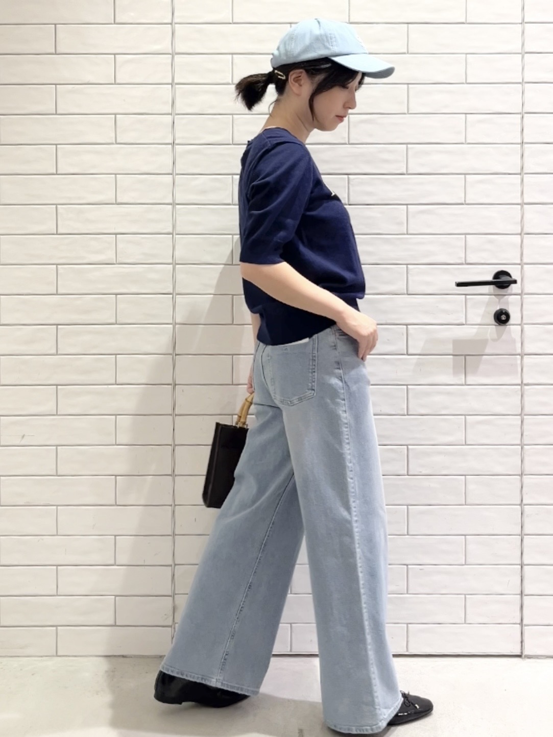 しおりさんの「OPAQUE.CLIP｜ロゴジャカードニット【洗濯機OK】」を使ったコーディネート