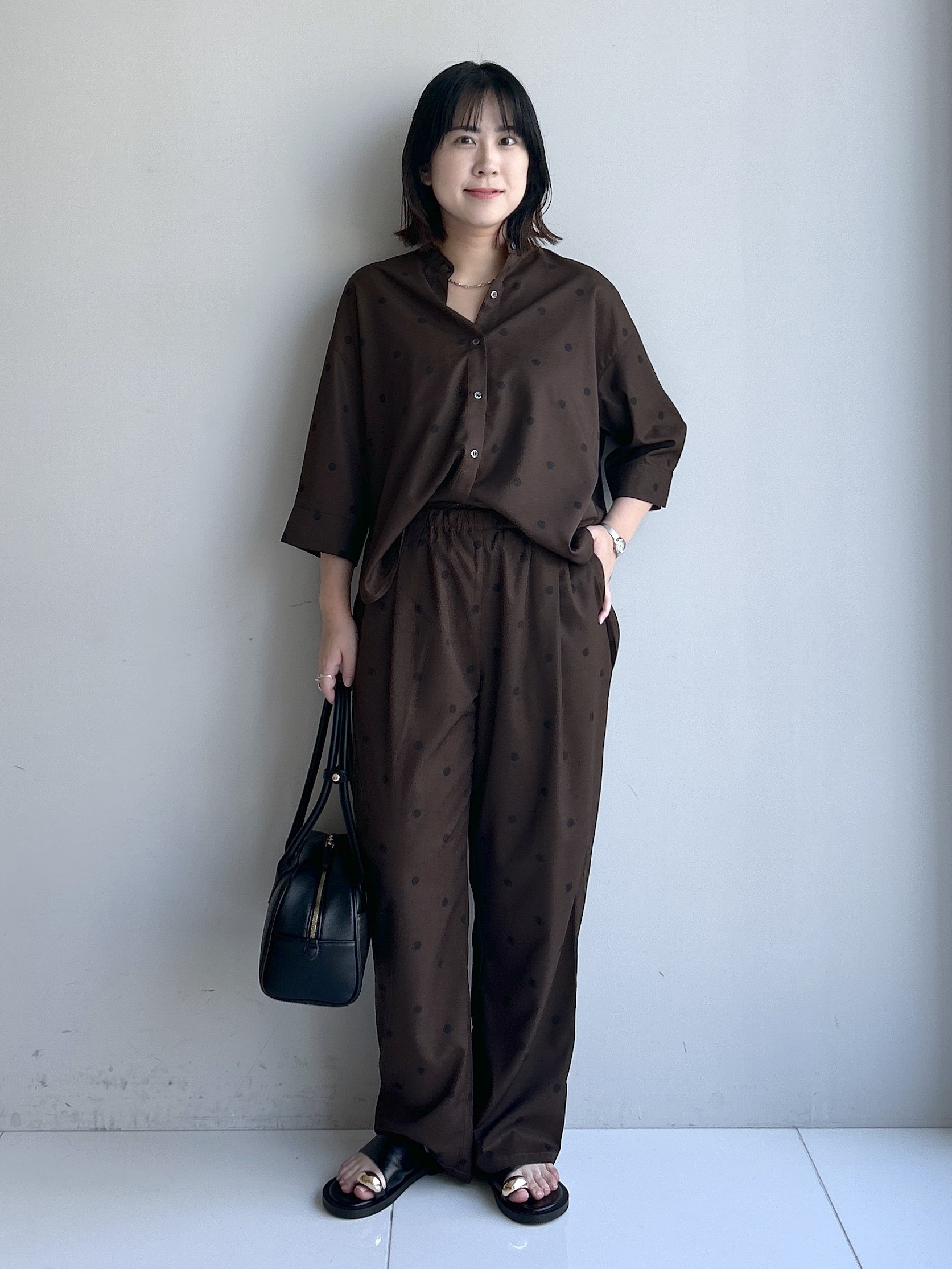 Hirokaさんの「Dessin｜【セットアップ可】ドットプリント ハーフスリーブシャツ」を使ったコーディネート