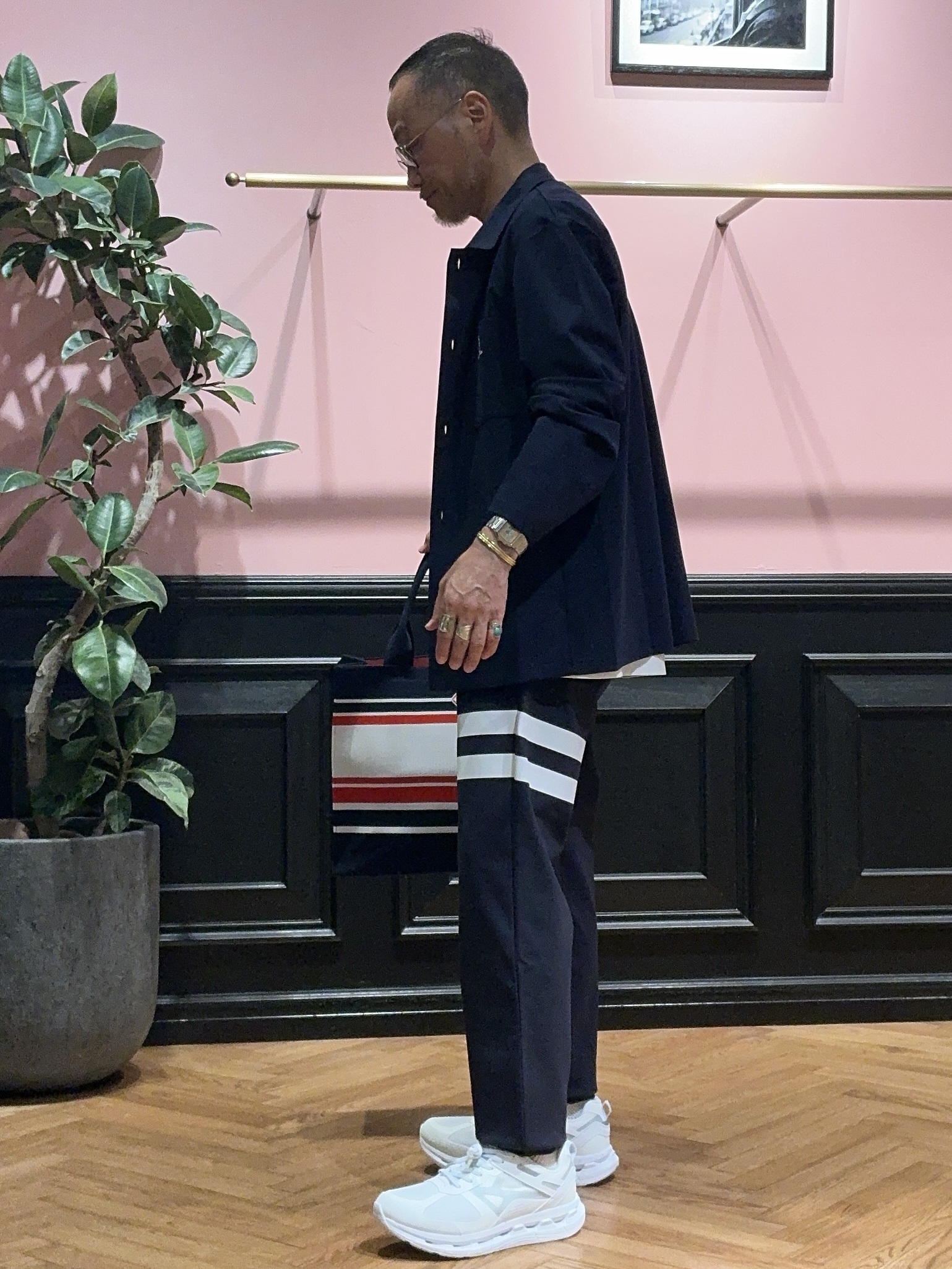 torigoeさんの「DRESSTERIOR｜◆【接触冷感/UVカット/抗菌防臭/しわ防止】クールデオドラント ジャージシャツ」を使ったコーディネート