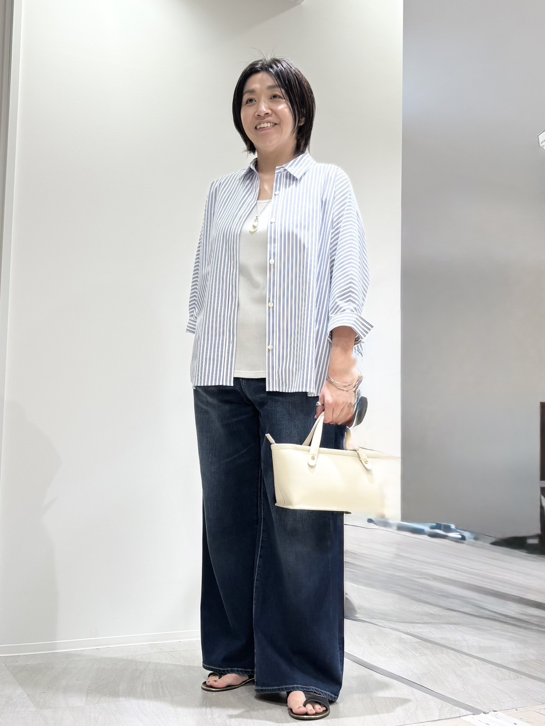 megumiさんの「UNTITLED｜【接触冷感/吸水速乾/UVカット】ドルマンスリーブシャツ」を使ったコーディネート