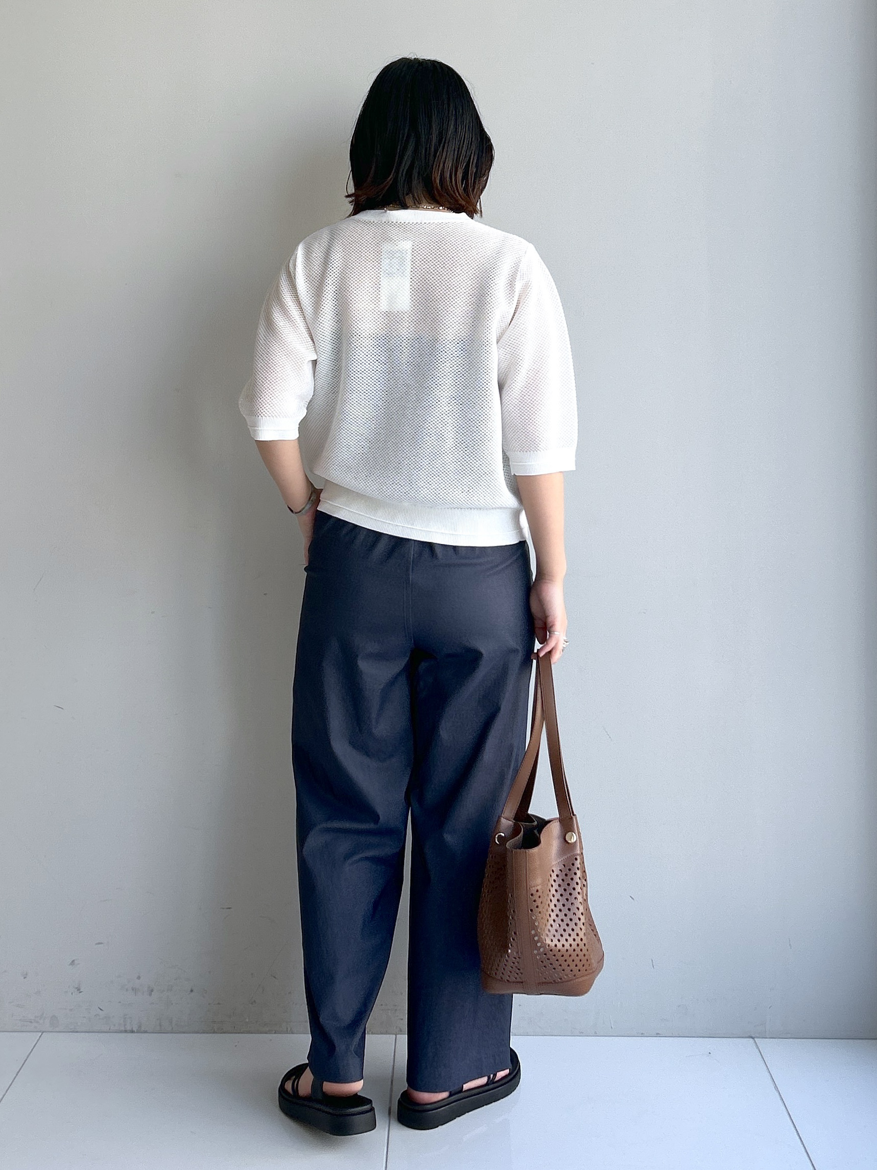 Hirokaさんの「grove｜【洗える】透けない、大人のメッシュカーディガン」を使ったコーディネート