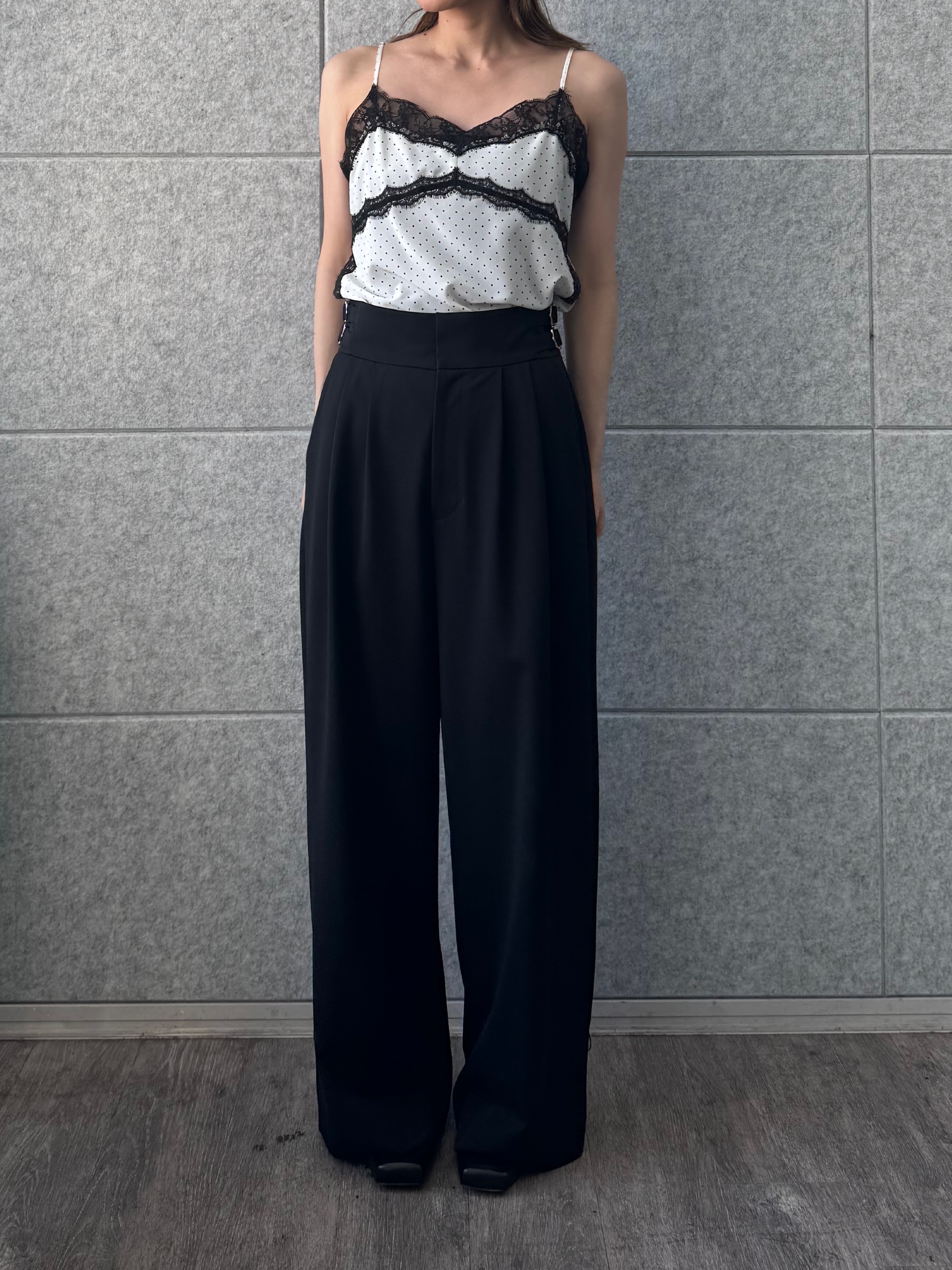 designer yukaさんの「CODE A｜dot lingerie lace cami」を使ったコーディネート