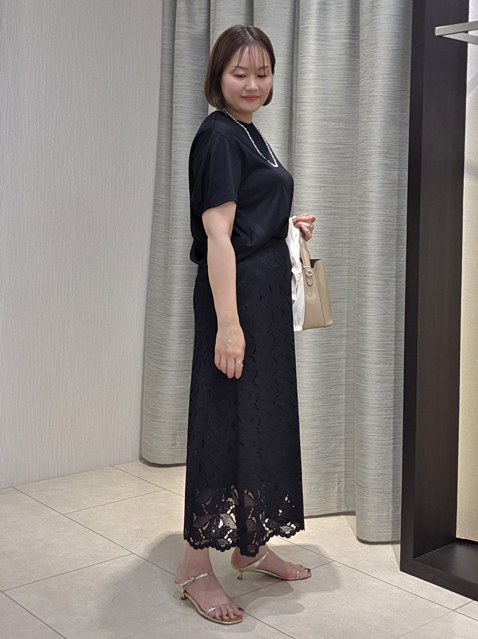 naokoさんの「UNTITLED｜【秋羽織り/ジップ】トリコットシアーブラウス」を使ったコーディネート