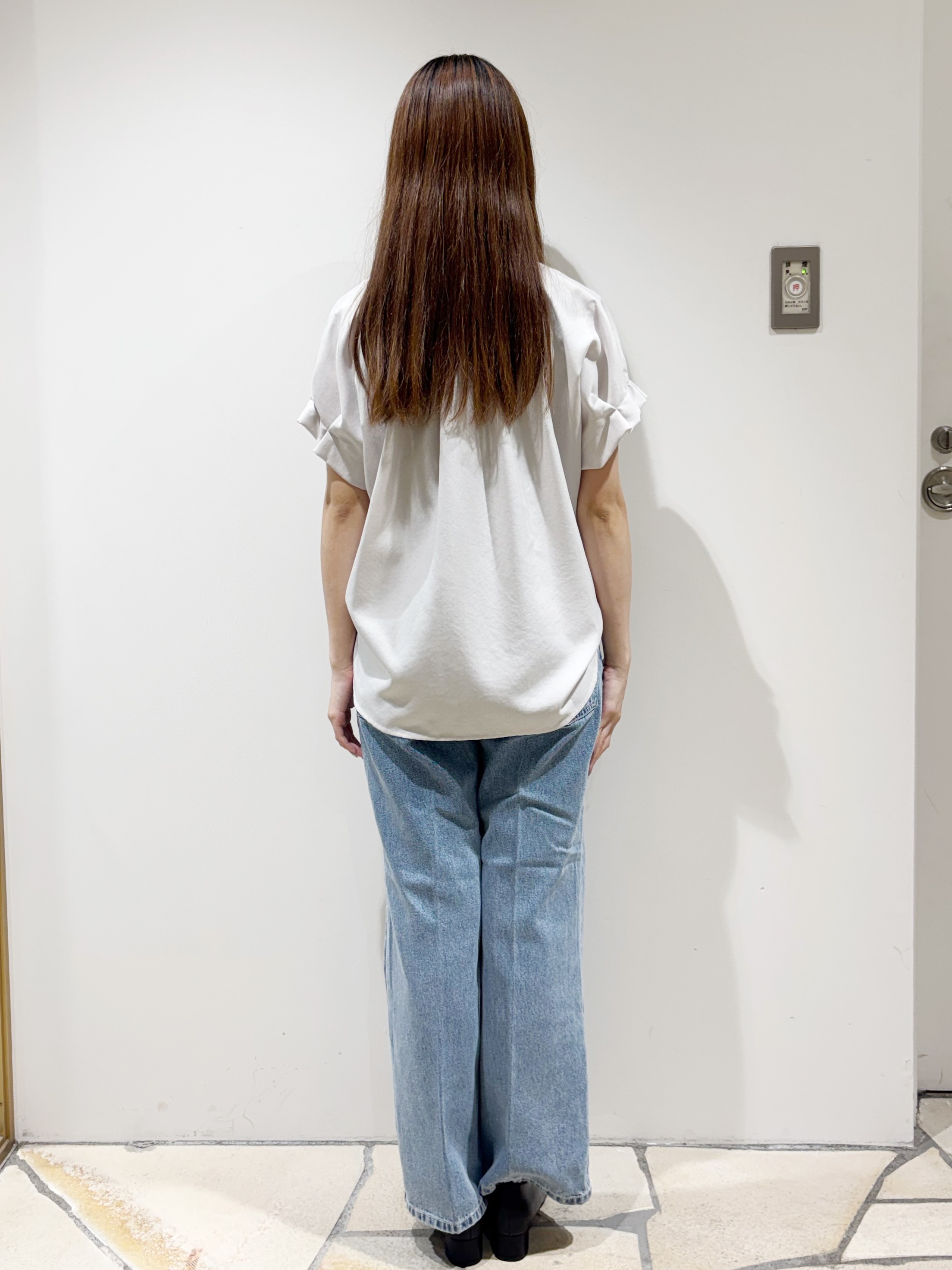 みあたんさんの「index｜【接触冷感／吸水速乾】タックスキッパーブラウス《防シワ／イージーアイロン／洗濯機OK／9col》」を使ったコーディネート