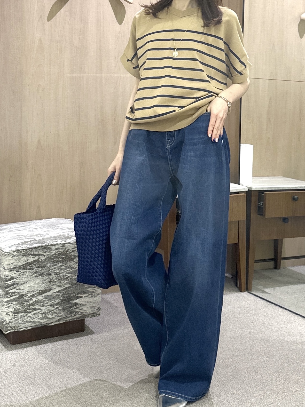 Miwaさんの「UNTITLED｜【肌に張りつきにくい/前後2WAY】ドライタッチコットンプルオーバー」を使ったコーディネート