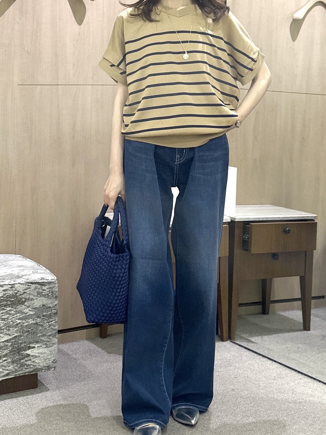 Miwaさんの「UNTITLED｜【肌に張りつきにくい/前後2WAY】ドライタッチコットンプルオーバー」を使ったコーディネート