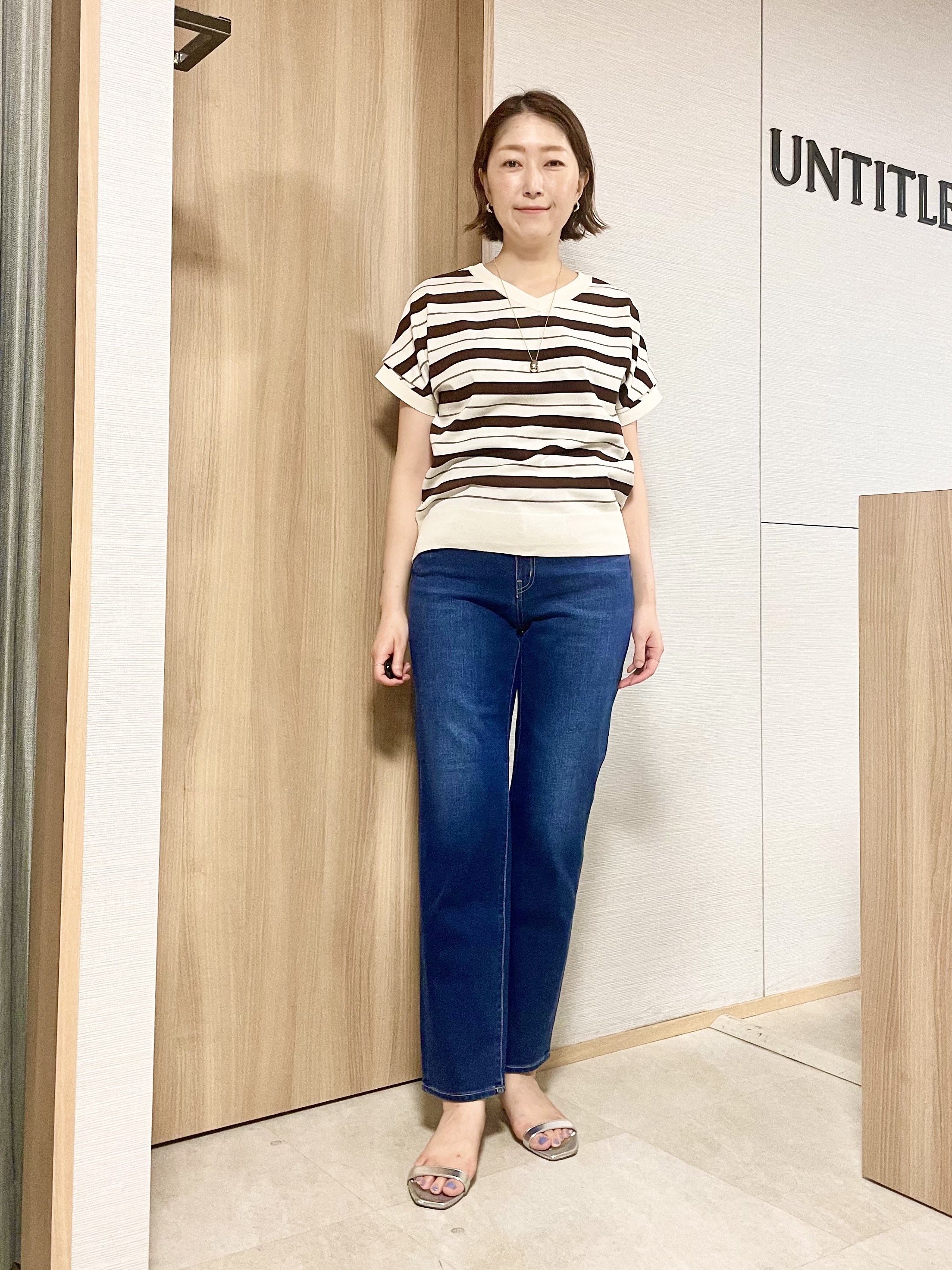 aliceさんの「UNTITLED｜【肌に張りつきにくい/前後2WAY】ドライタッチコットンプルオーバー」を使ったコーディネート