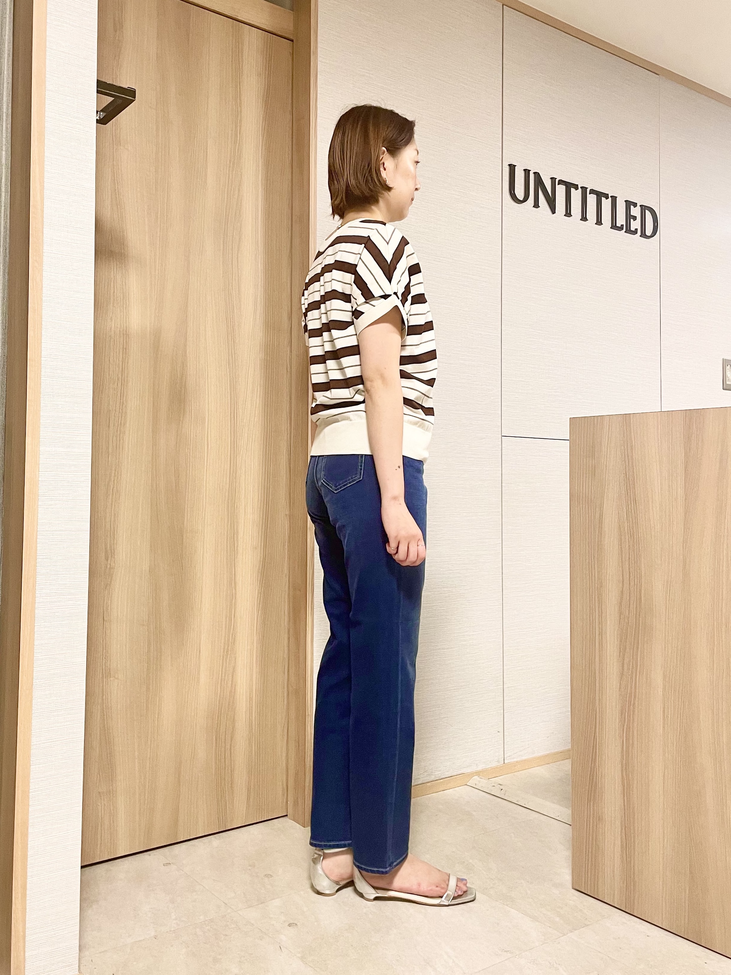 aliceさんの「UNTITLED｜【肌に張りつきにくい/前後2WAY】ドライタッチコットンプルオーバー」を使ったコーディネート