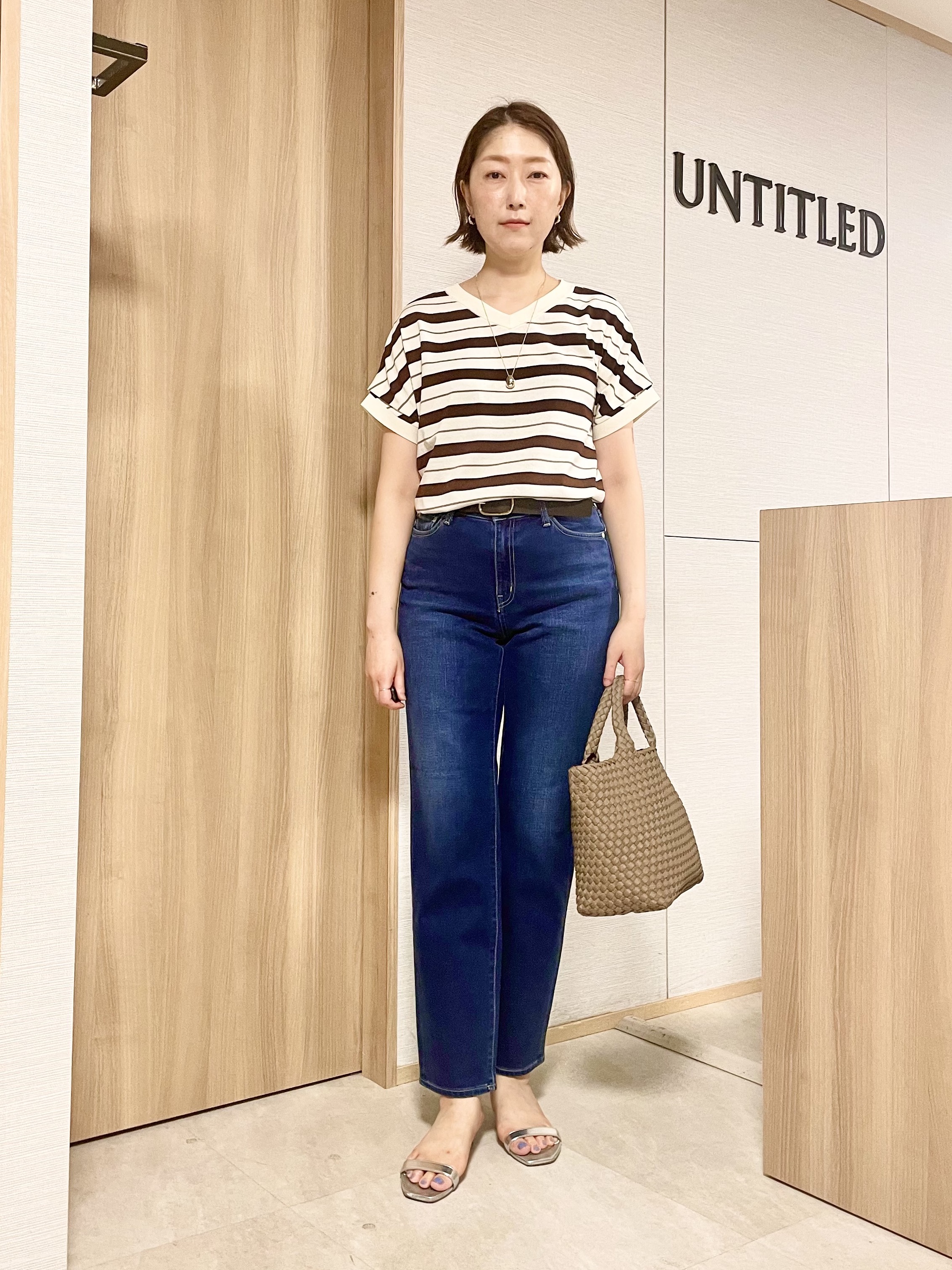 aliceさんの「UNTITLED｜【肌に張りつきにくい/前後2WAY】ドライタッチコットンプルオーバー」を使ったコーディネート