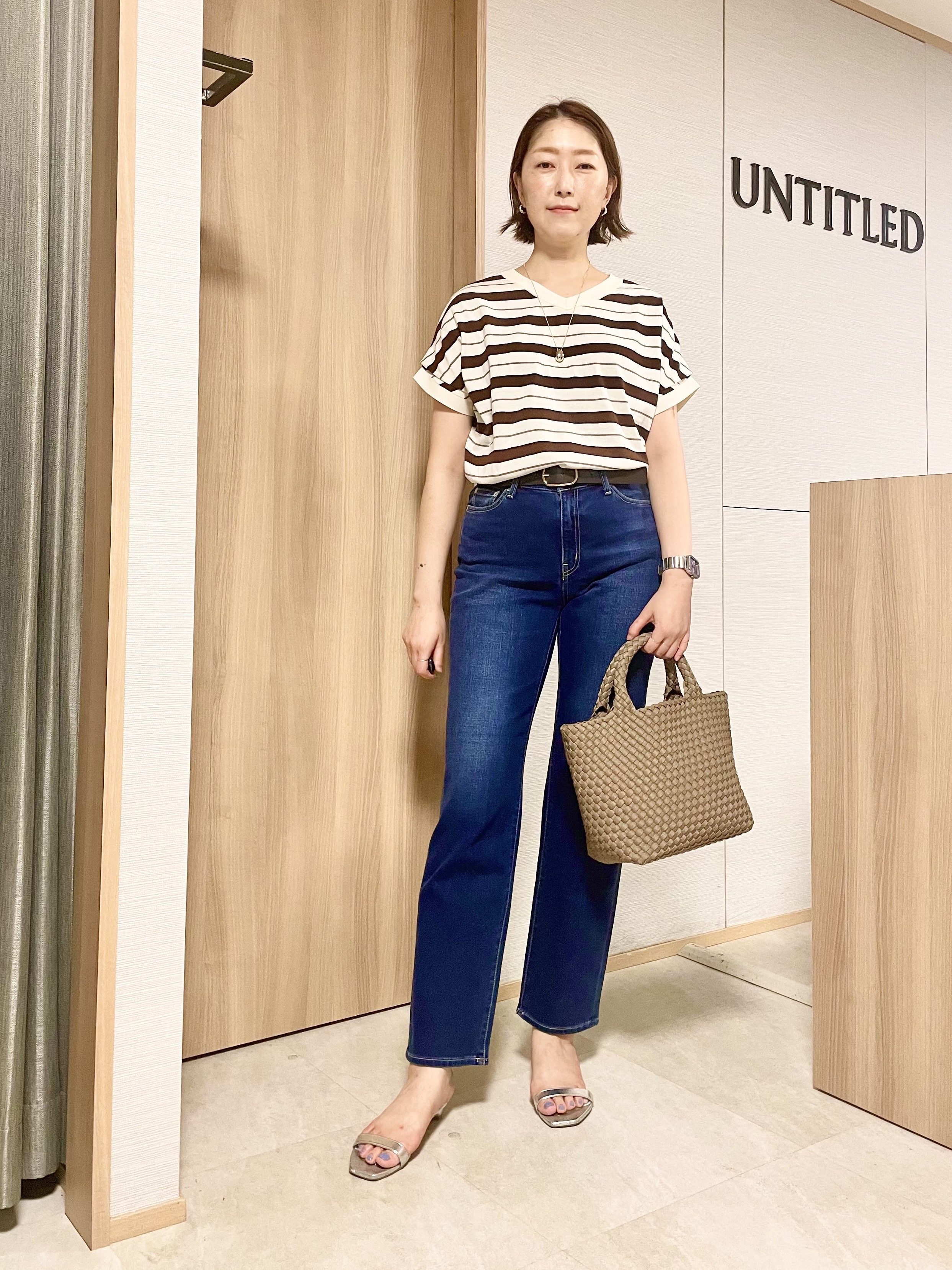 aliceさんの「UNTITLED｜【肌に張りつきにくい/前後2WAY】ドライタッチコットンプルオーバー」を使ったコーディネート