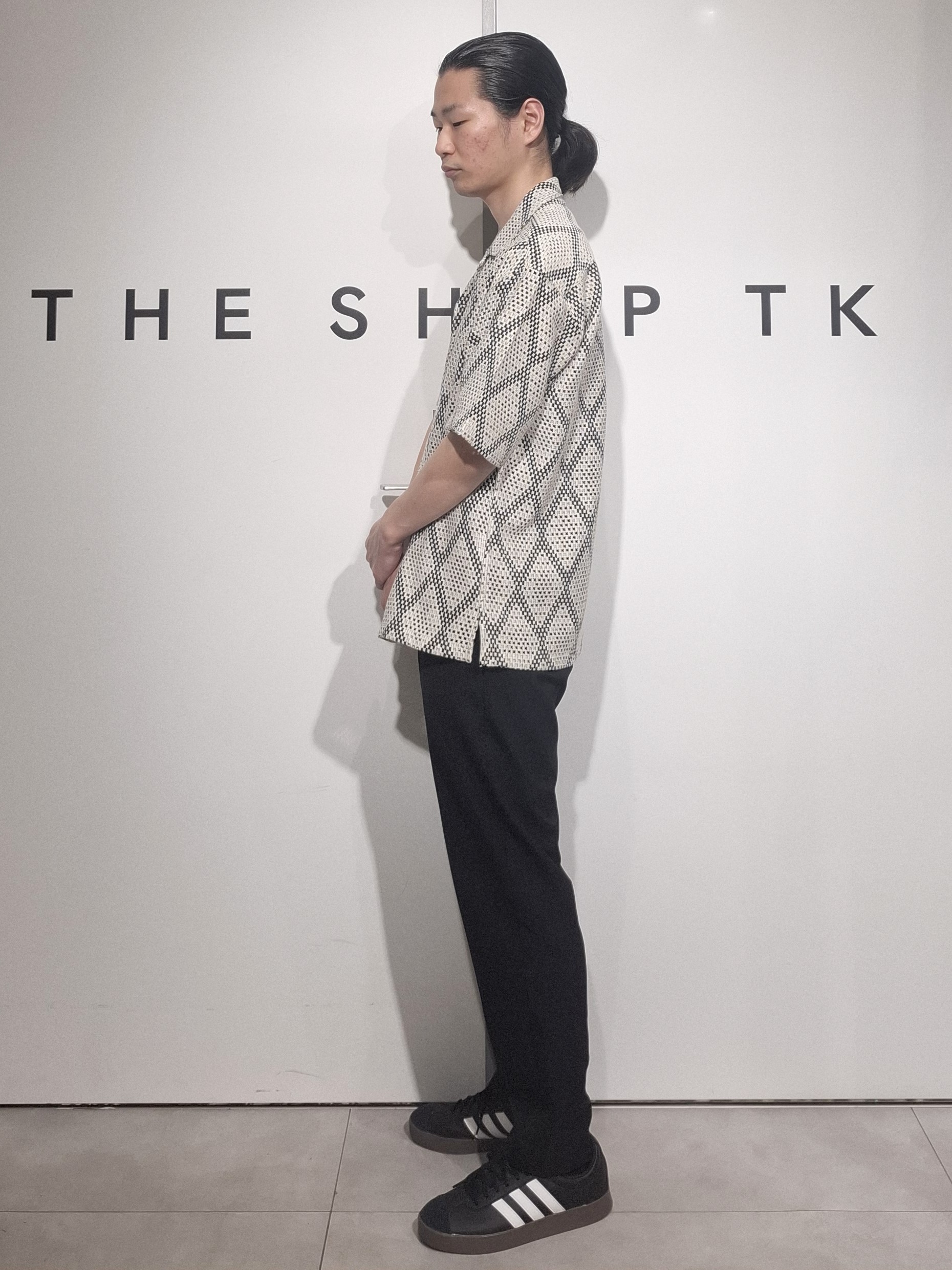 葵さんの「THE SHOP TK｜アーガイル柄 レース半袖シャツ 洗濯機OK」を使ったコーディネート