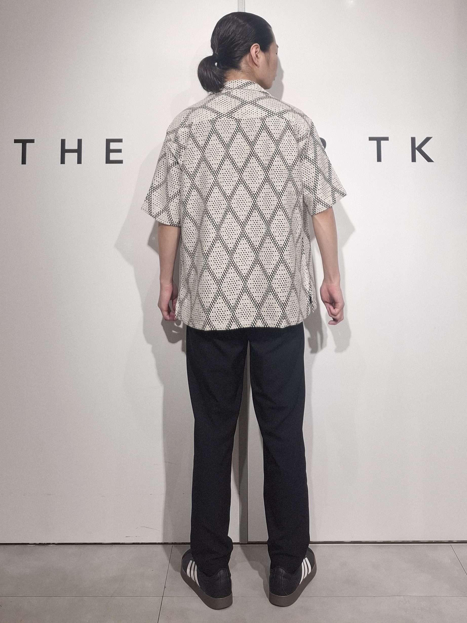 葵さんの「THE SHOP TK｜アーガイル柄 レース半袖シャツ 洗濯機OK」を使ったコーディネート