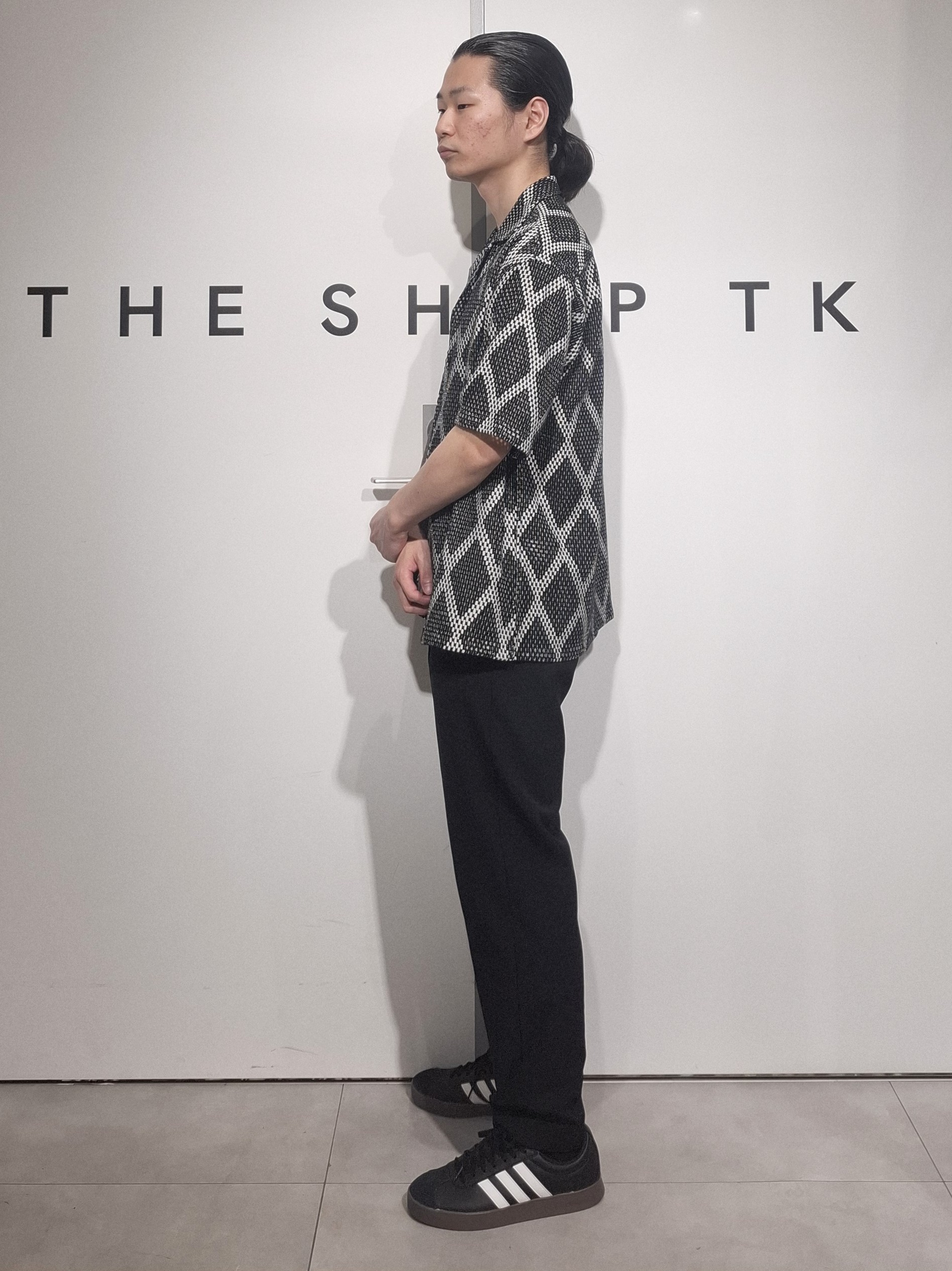 葵さんの「THE SHOP TK｜アーガイル柄 レース半袖シャツ 洗濯機OK」を使ったコーディネート