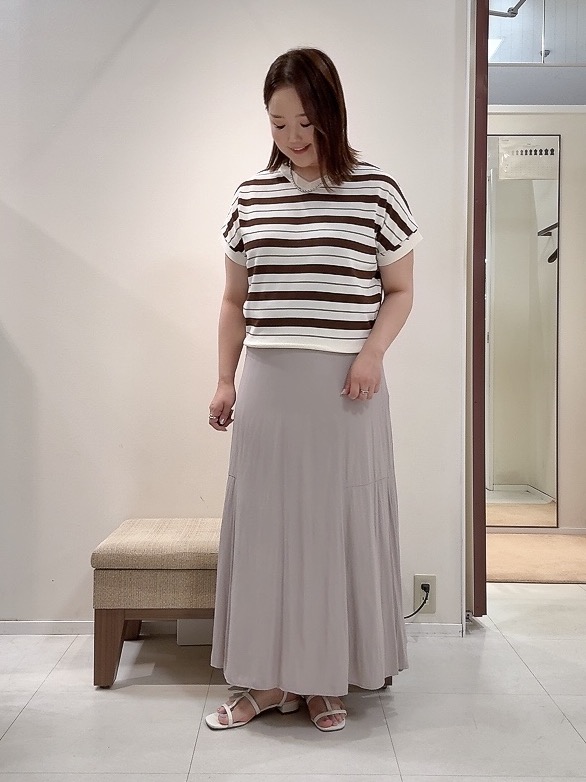 YUIさんの「UNTITLED｜【秋羽織り/ジップ】トリコットシアーブラウス」を使ったコーディネート