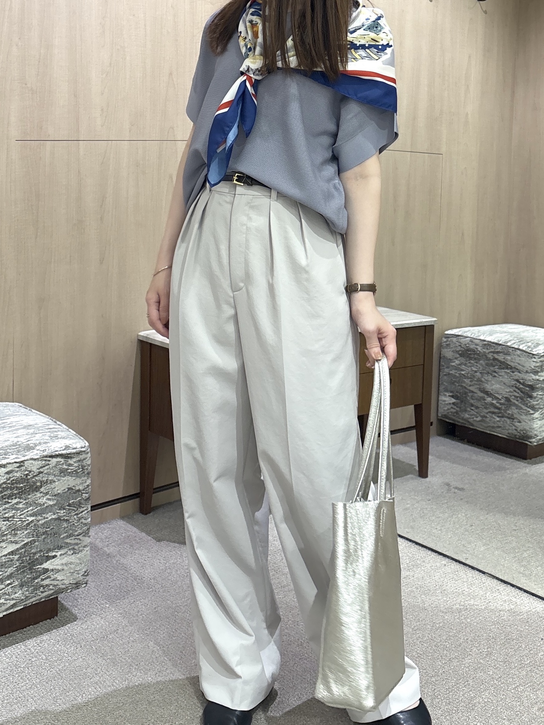 asamiさんの「UNTITLED｜【11色展開/体型カバー】前後2WAYフレンチスリーブニット」を使ったコーディネート