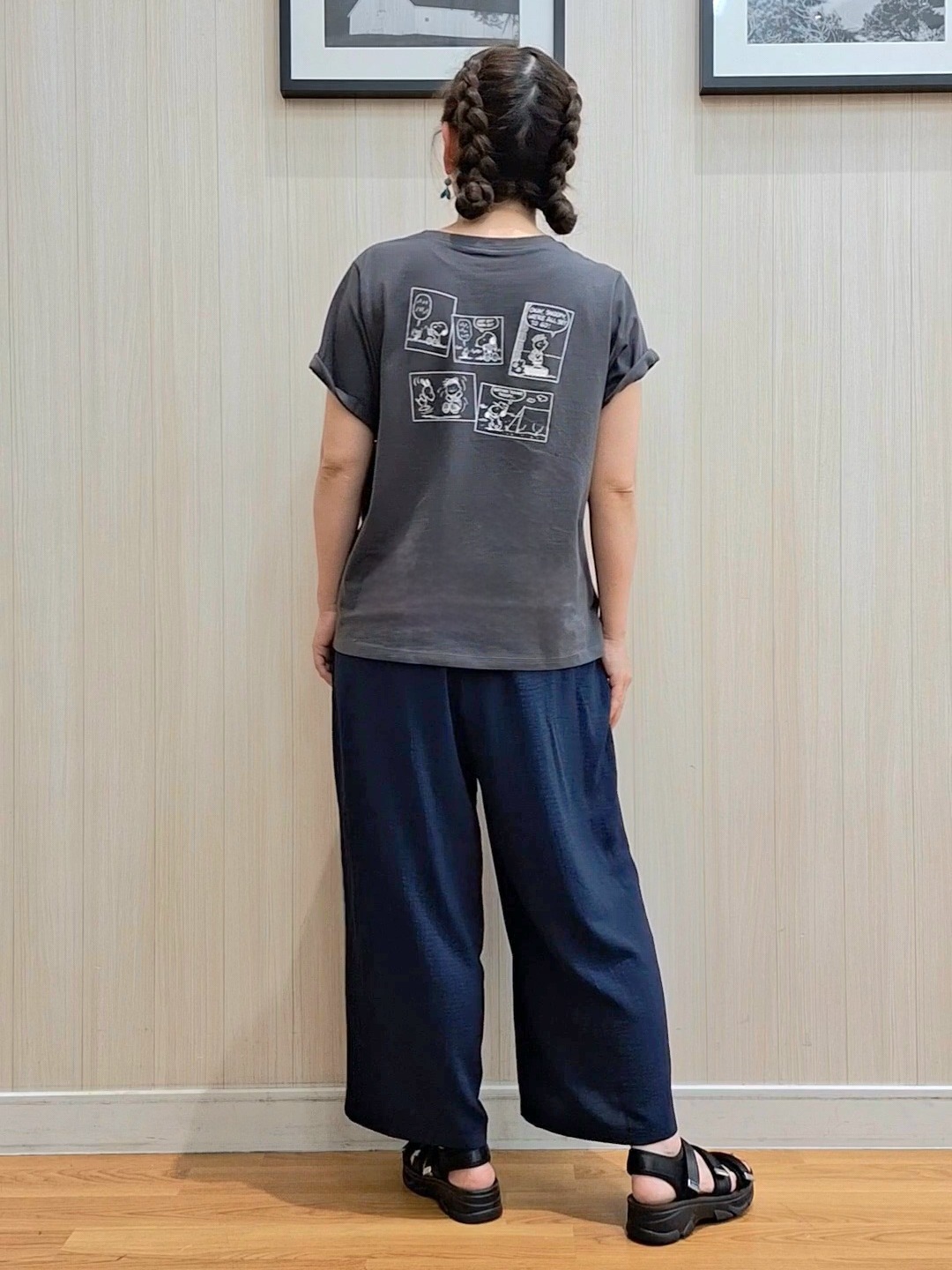 Saoさんの「SHOO･LA･RUE｜【UV/洗濯機可】ほんのりシアーで上品な バックギャザーブラウス」を使ったコーディネート