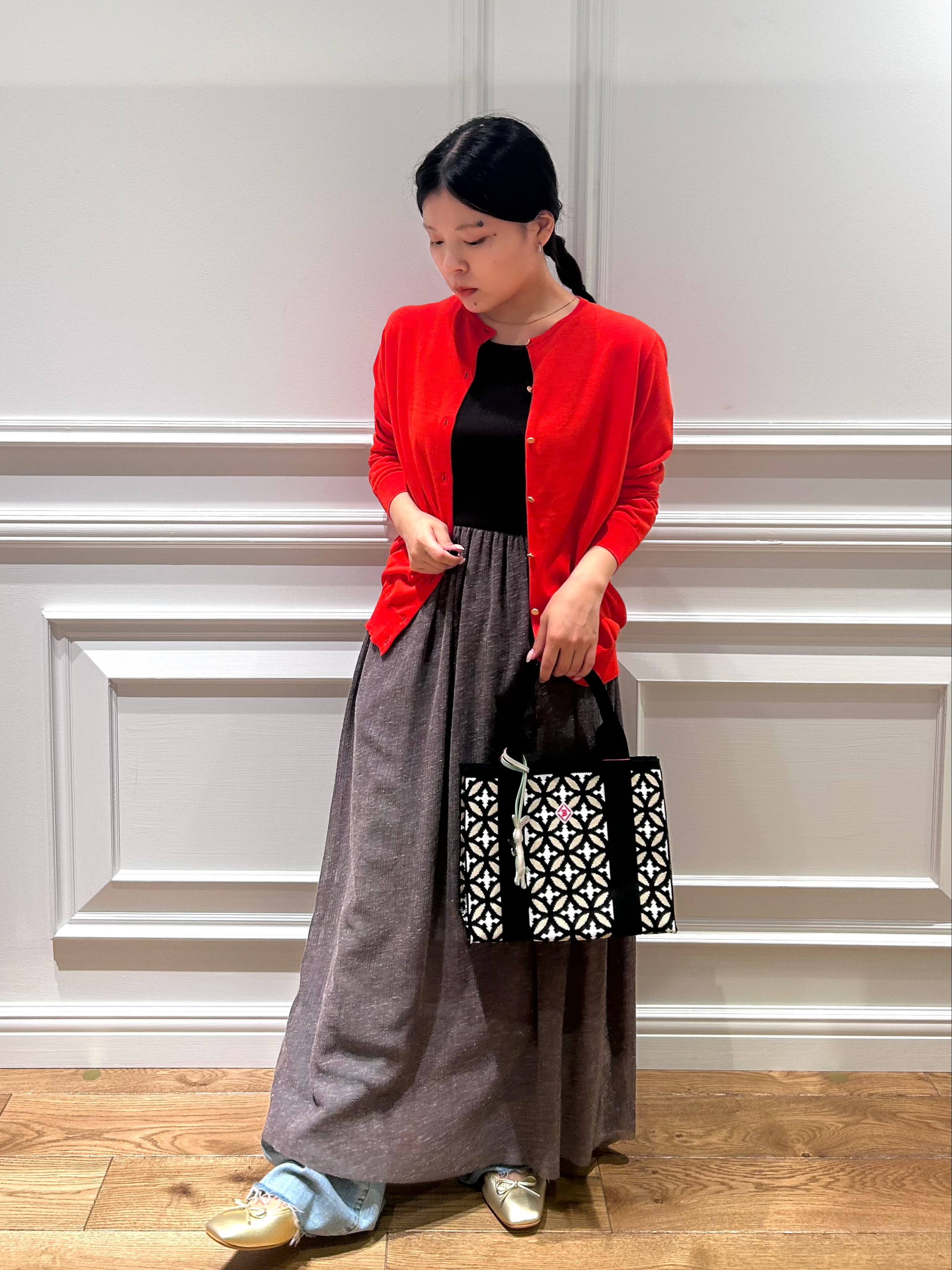 とりみさんの「DRESSTERIOR｜【ウォッシャブル】コットンシルク カーディガン」を使ったコーディネート
