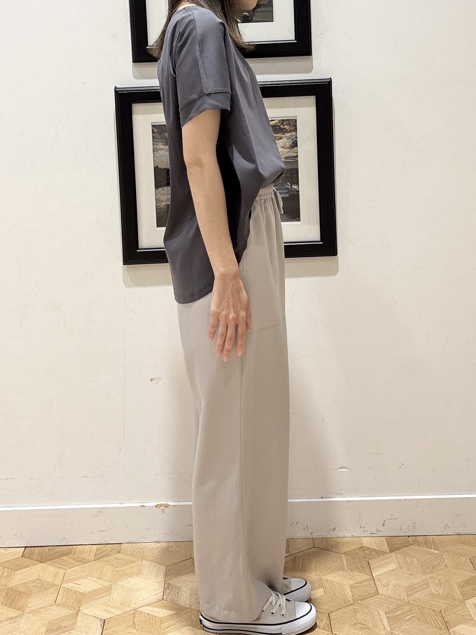 YUMIさんの「Dessin｜【接触冷感/UVカット】美光沢カットソーワイドシルエット」を使ったコーディネート