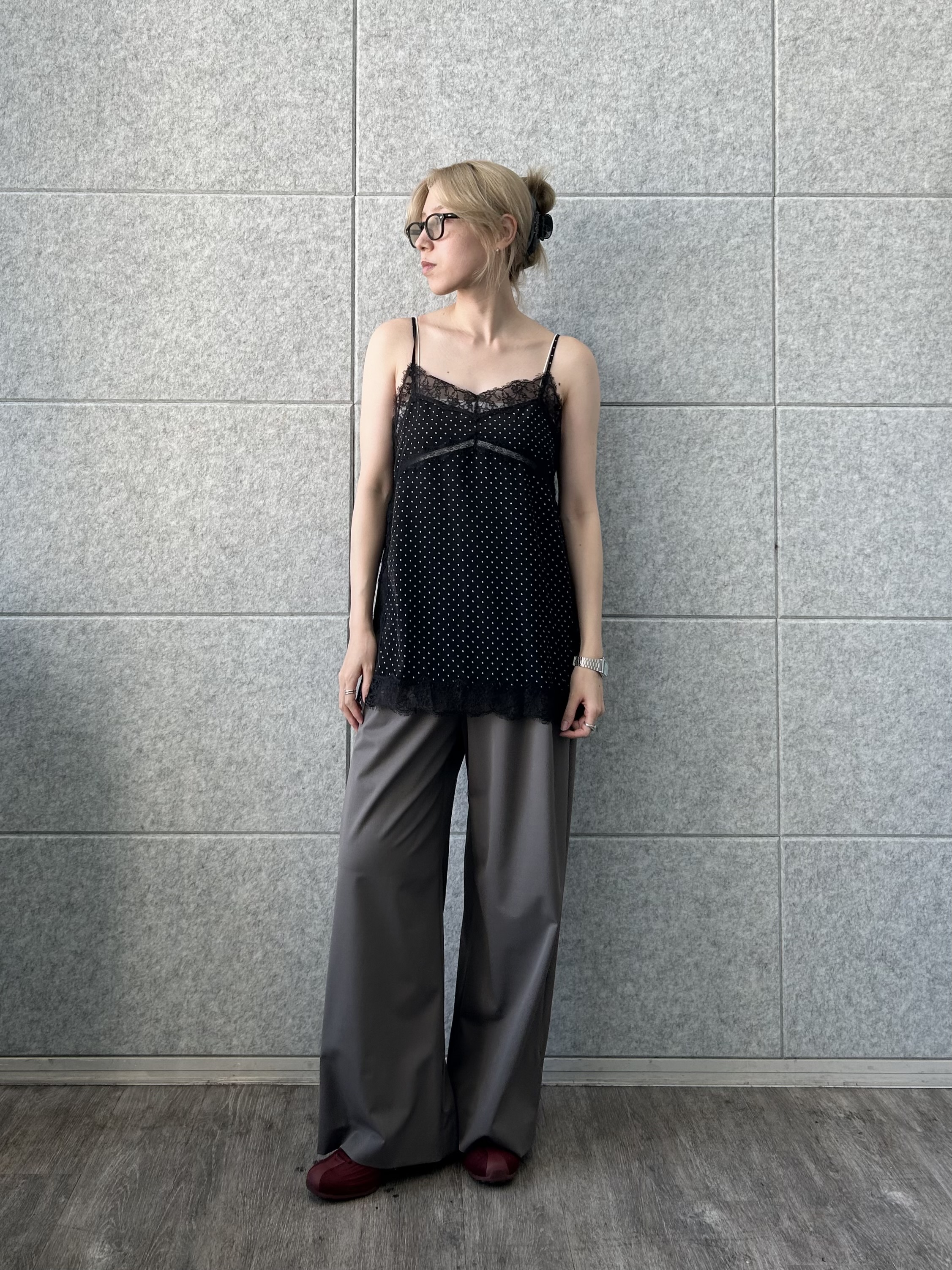 honoka Aさんの「CODE A｜dot lingerie lace cami」を使ったコーディネート