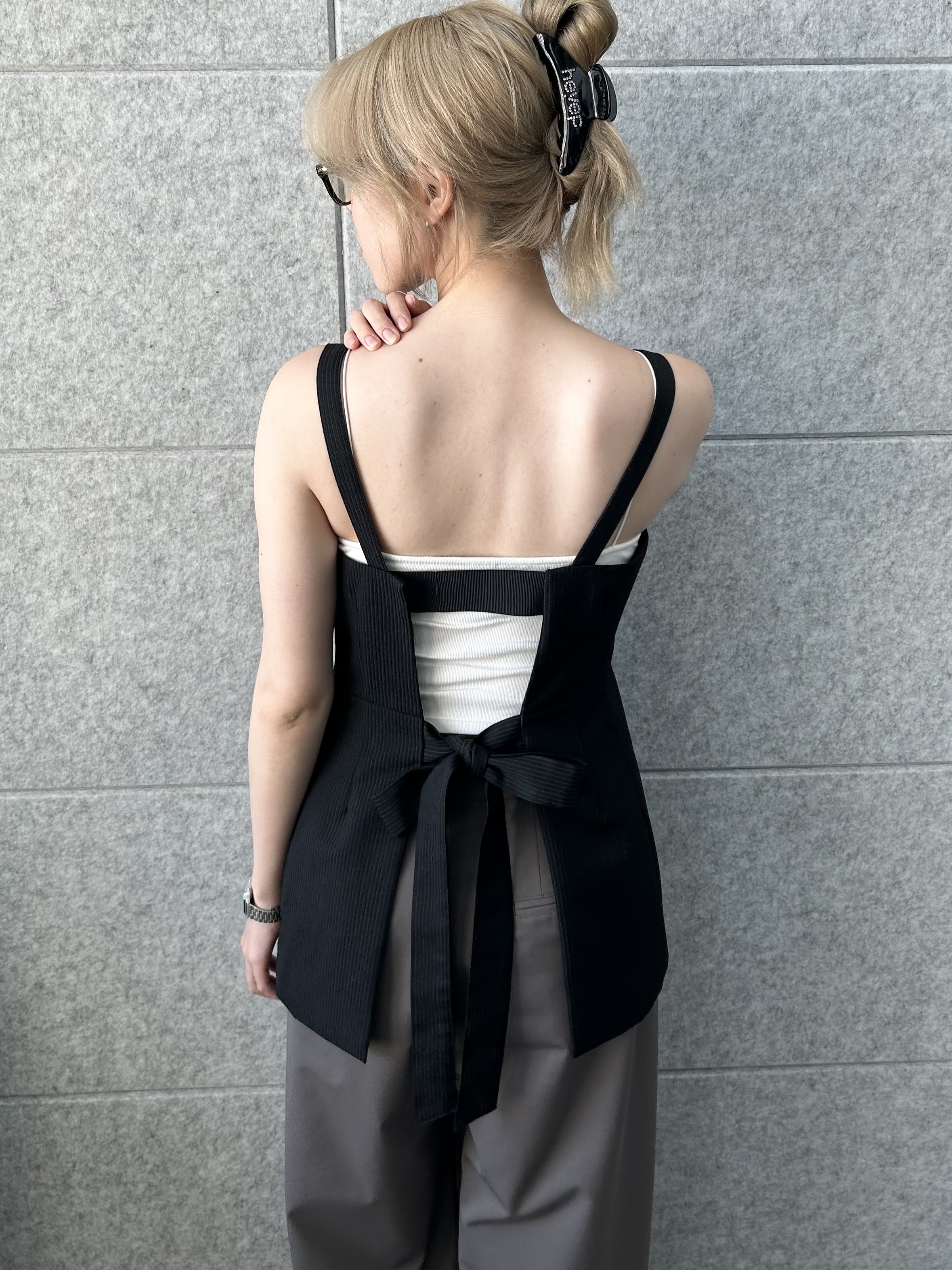 honoka Aさんの「CODE A｜corset stripe camisole」を使ったコーディネート