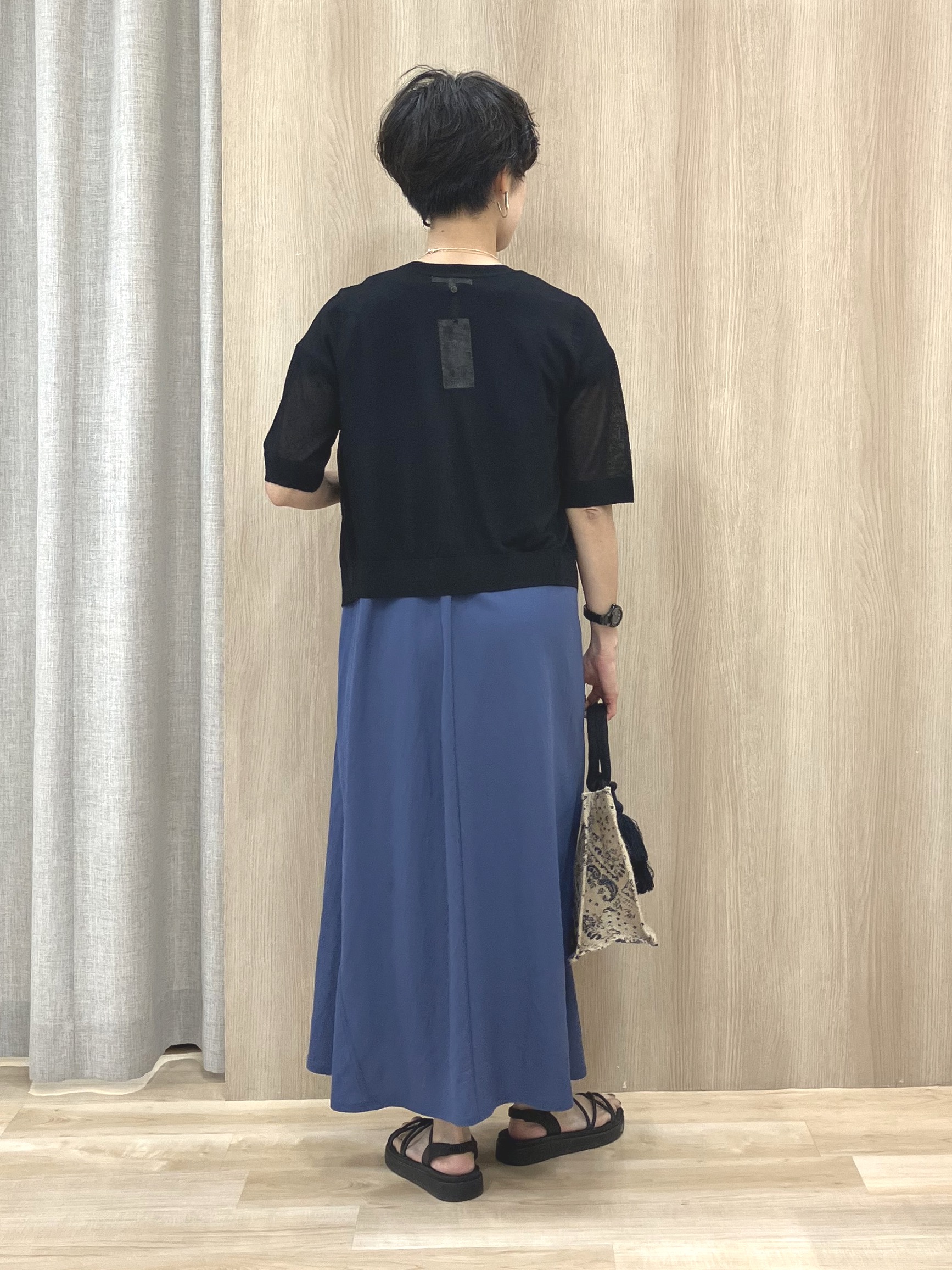 Keiさんの「grove｜【洗える】大人のシアーニットカーディガン」を使ったコーディネート