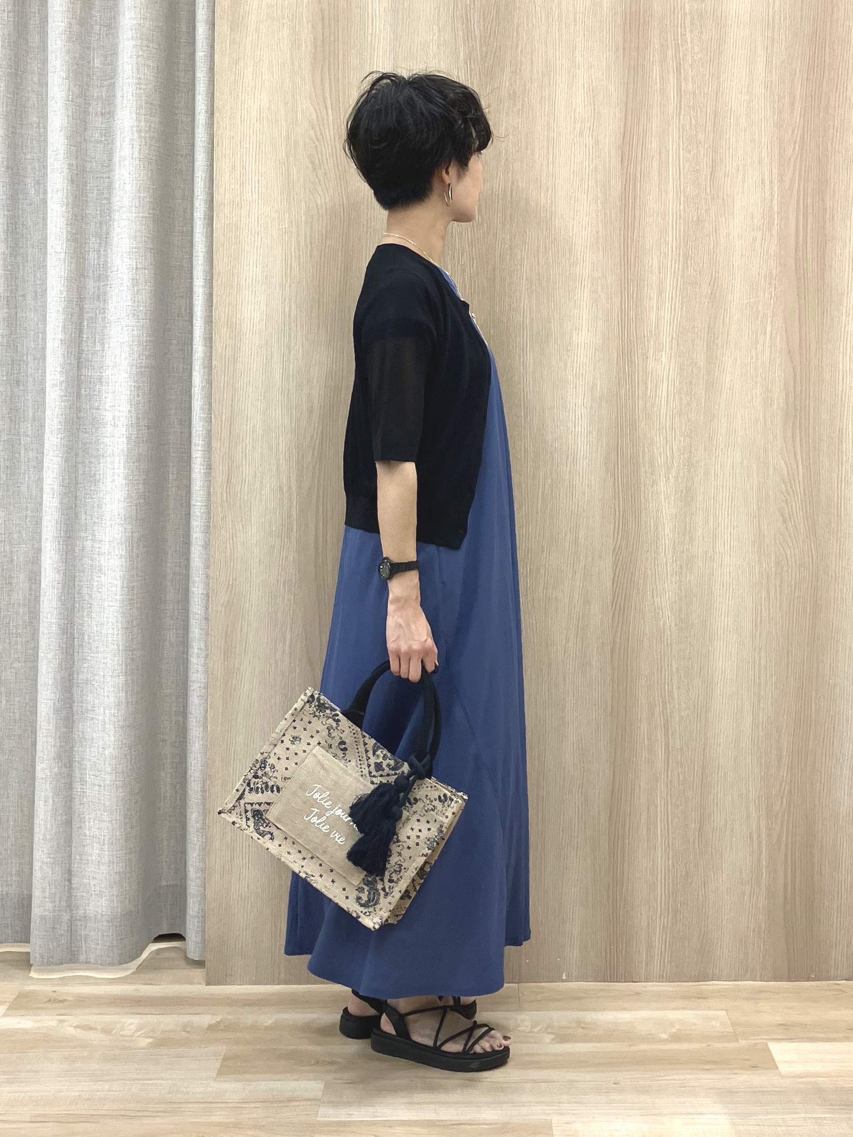 Keiさんの「grove｜【洗える】大人のシアーニットカーディガン」を使ったコーディネート