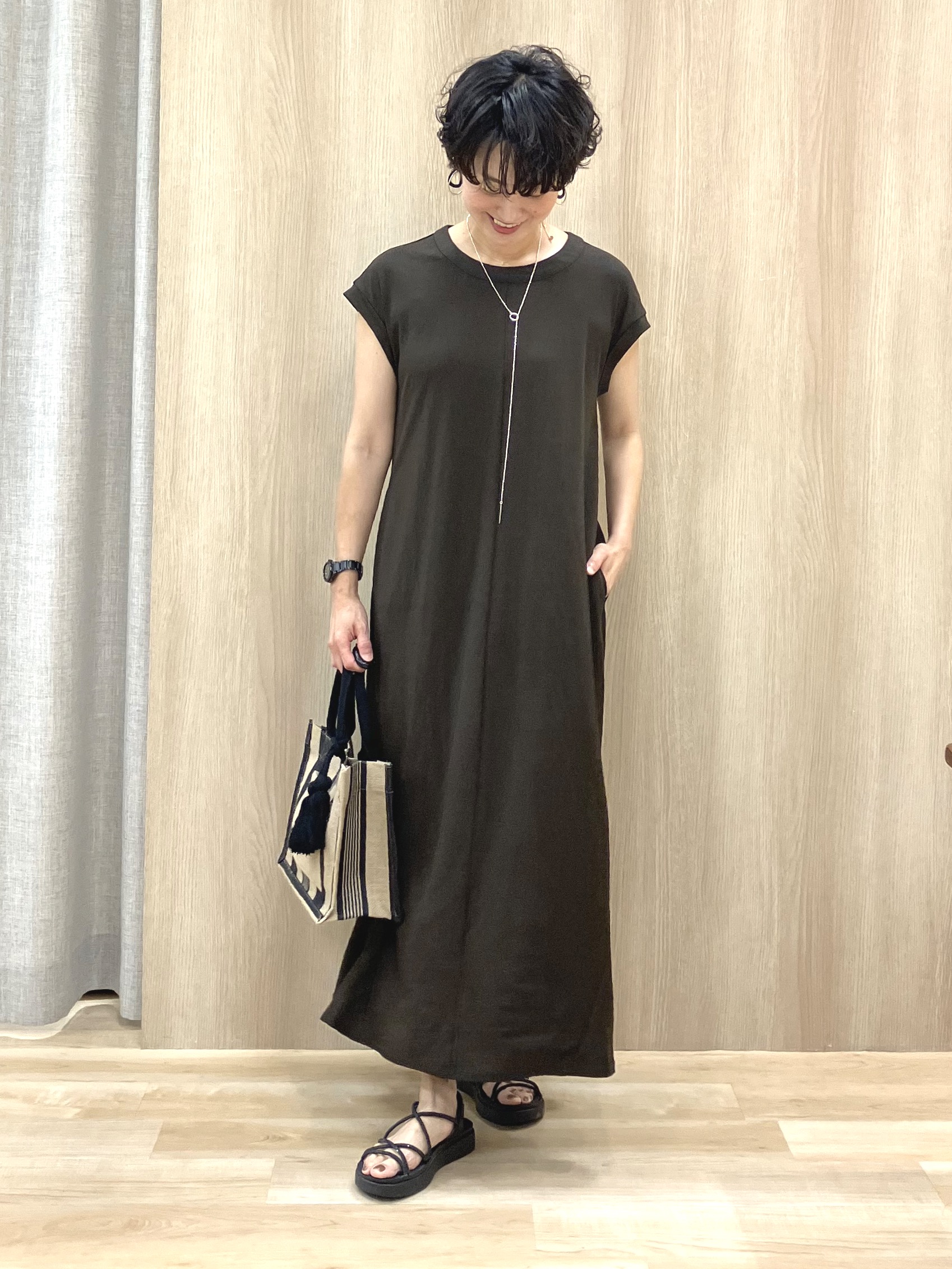 Keiさんの「grove｜【洗える】大人のシアーニットカーディガン」を使ったコーディネート