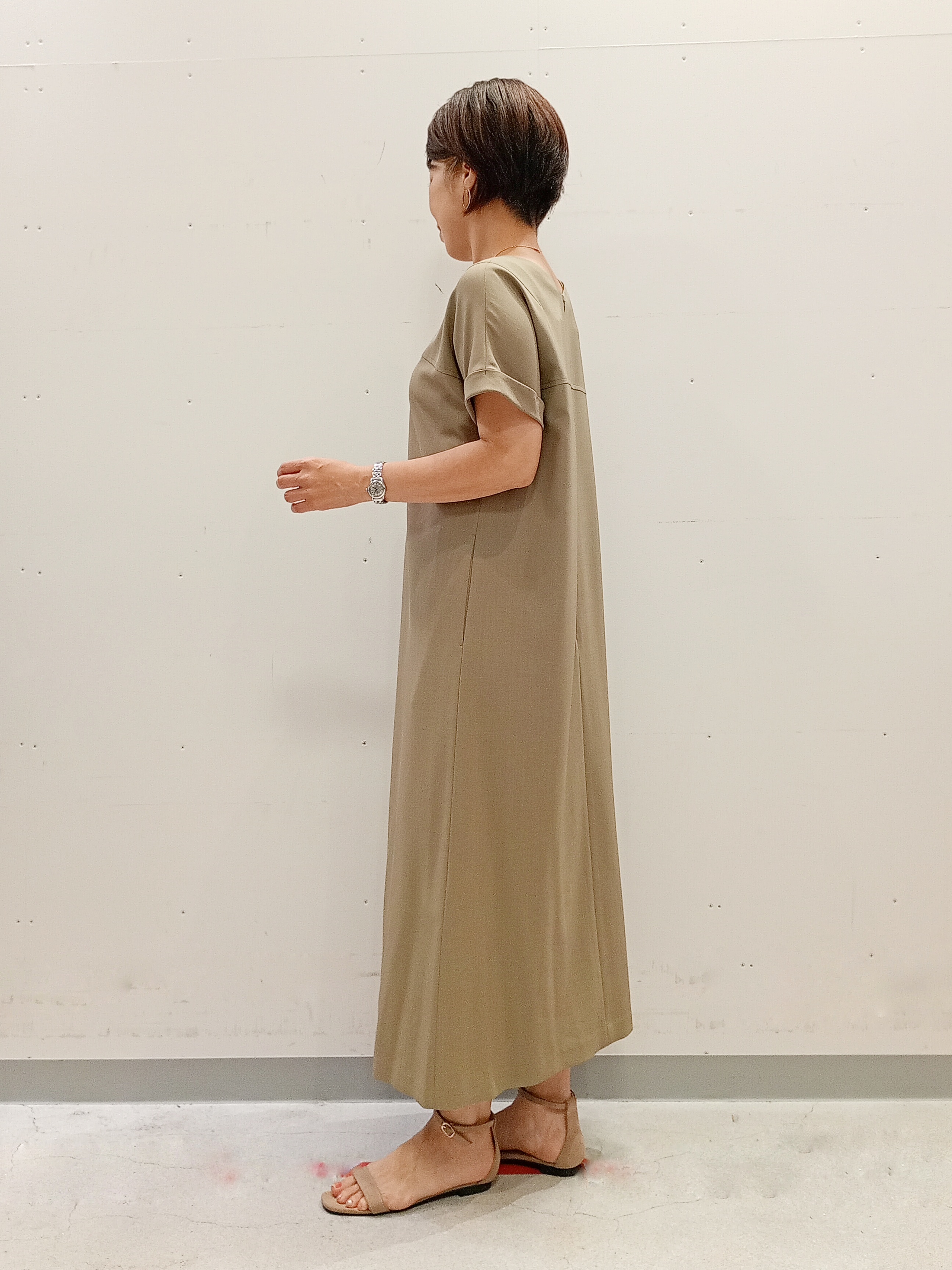 Kさんの「INDIVI｜【華奢見え】ベルト付きナローワンピース」を使ったコーディネート