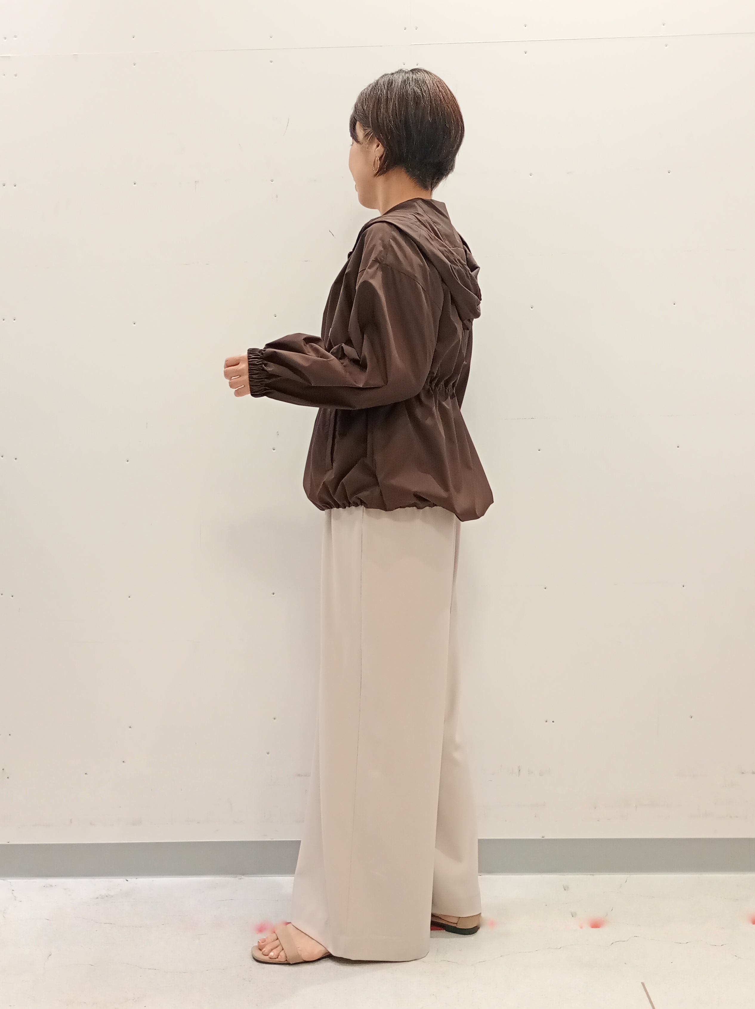 Kさんの「INDIVI｜【体型カバー】ボーダードルマントップス」を使ったコーディネート